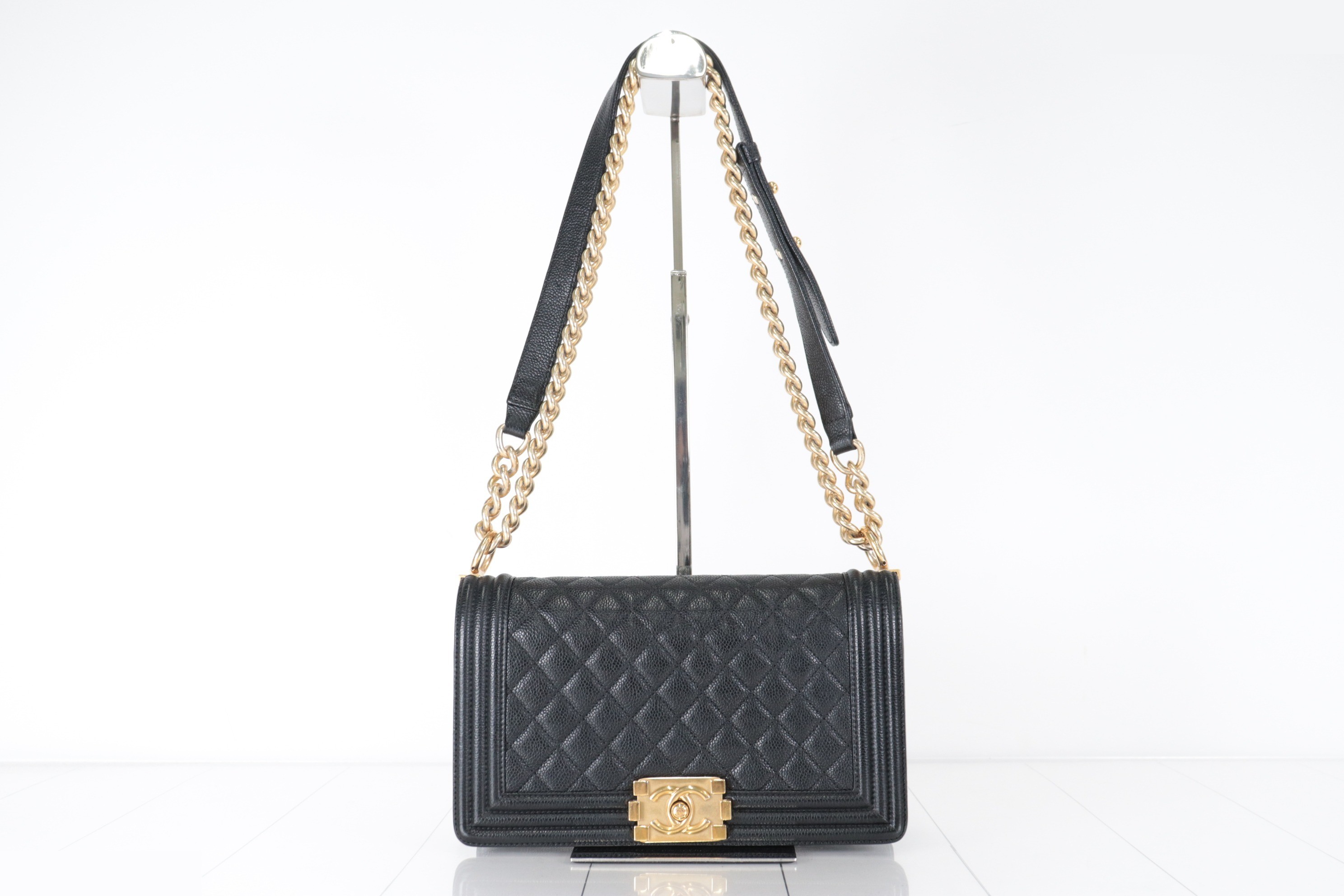 Boy Chanel Caviar Chain Shoulder Bag, serial number 23 — view 2