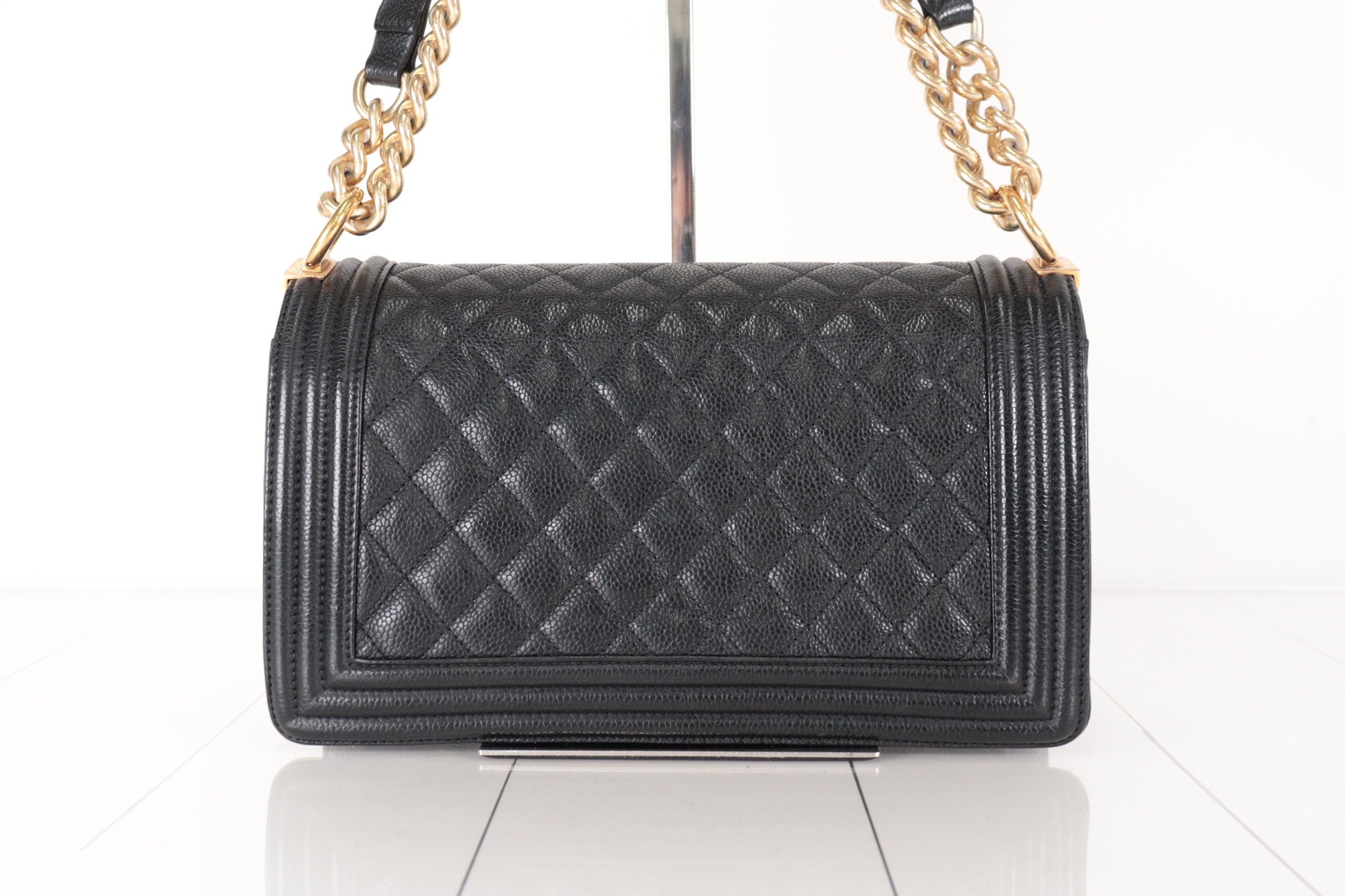 Boy Chanel Caviar Chain Shoulder Bag, serial number 23 — view 3