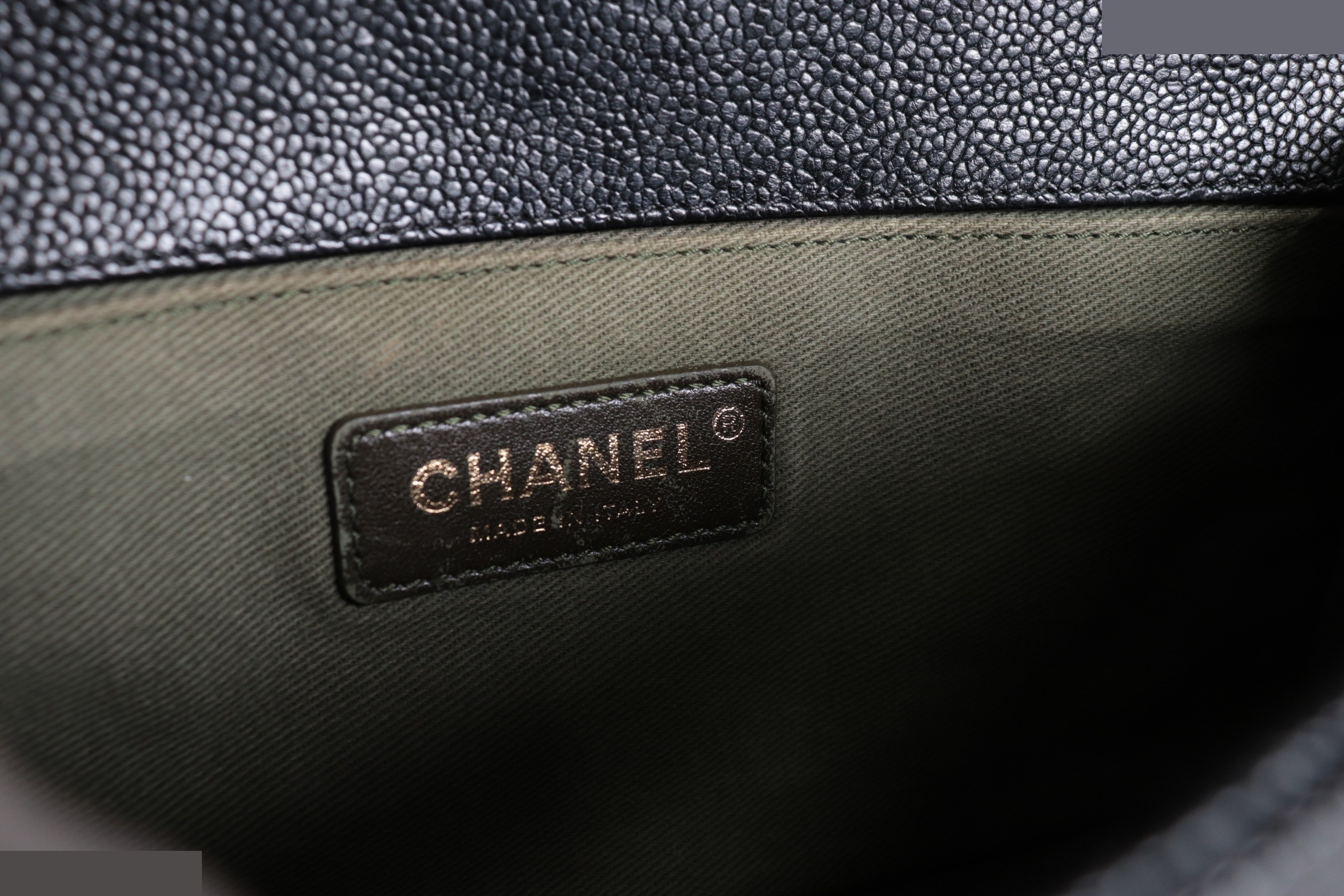 Boy Chanel Caviar Chain Shoulder Bag, serial number 23 — view 8
