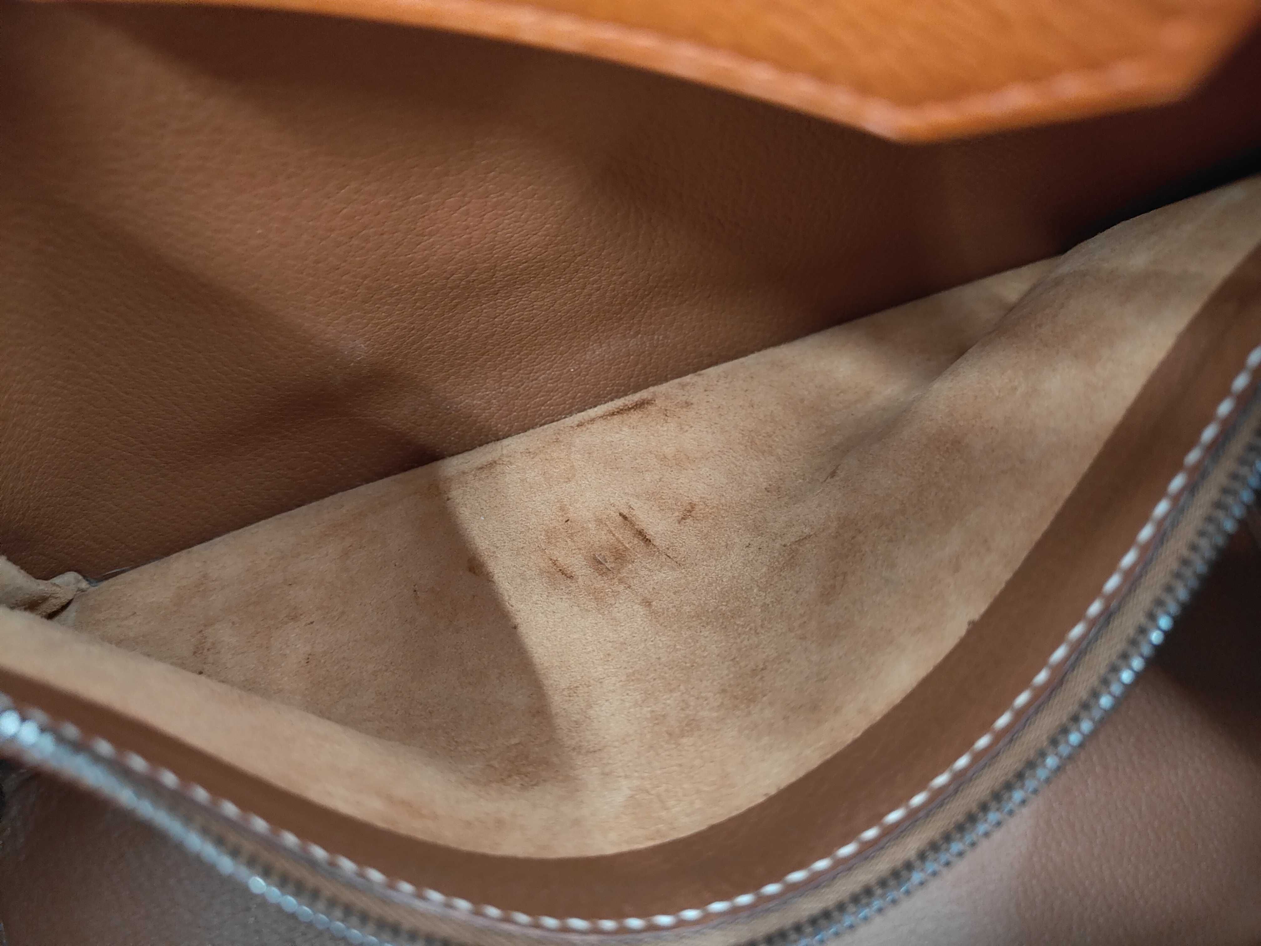 Birkin 35 Orange Tone Silver Hardware I Stamp Handbag — view 15