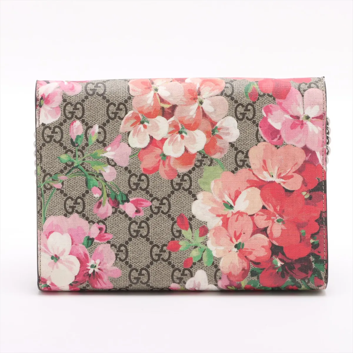 GG Supreme PVC x Leather Chain Wallet Beige 401231 — view 2