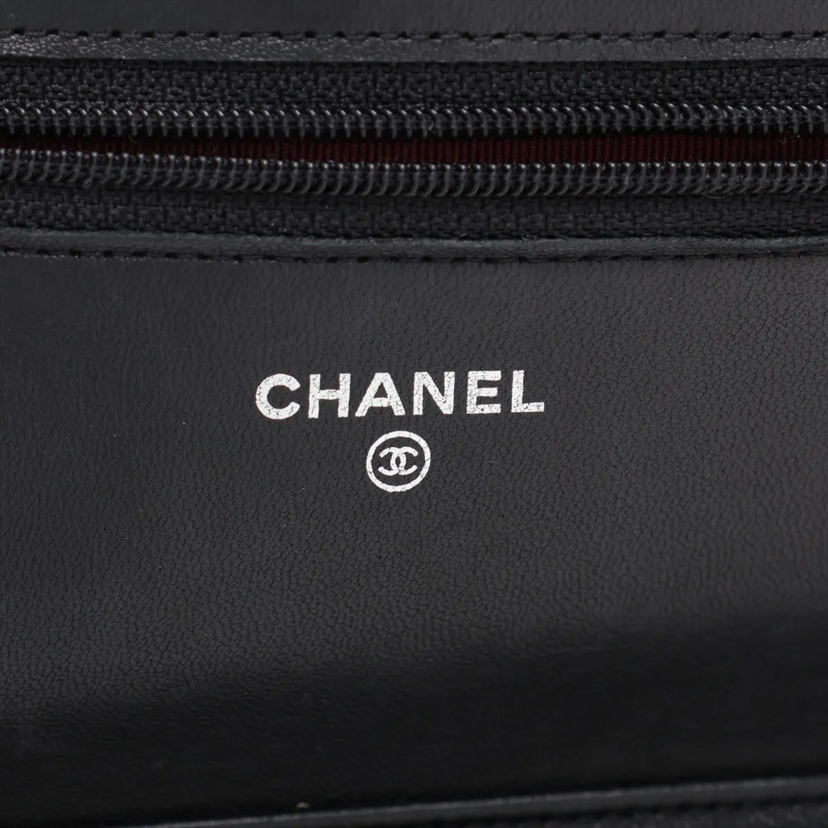 Matelassé Lambskin Chain Wallet, Black with Silver Hardware, 16876868 (Serial Number 16) — view 11