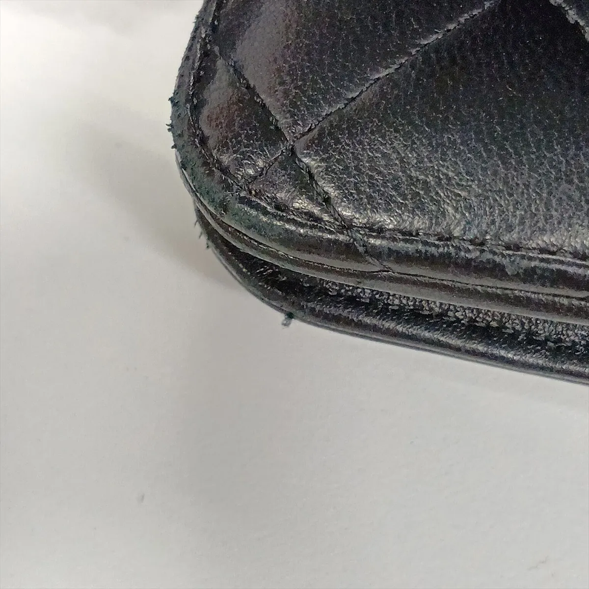 Matelassé Lambskin Chain Wallet, Black with Silver Hardware, 16876868 (Serial Number 16) — view 13
