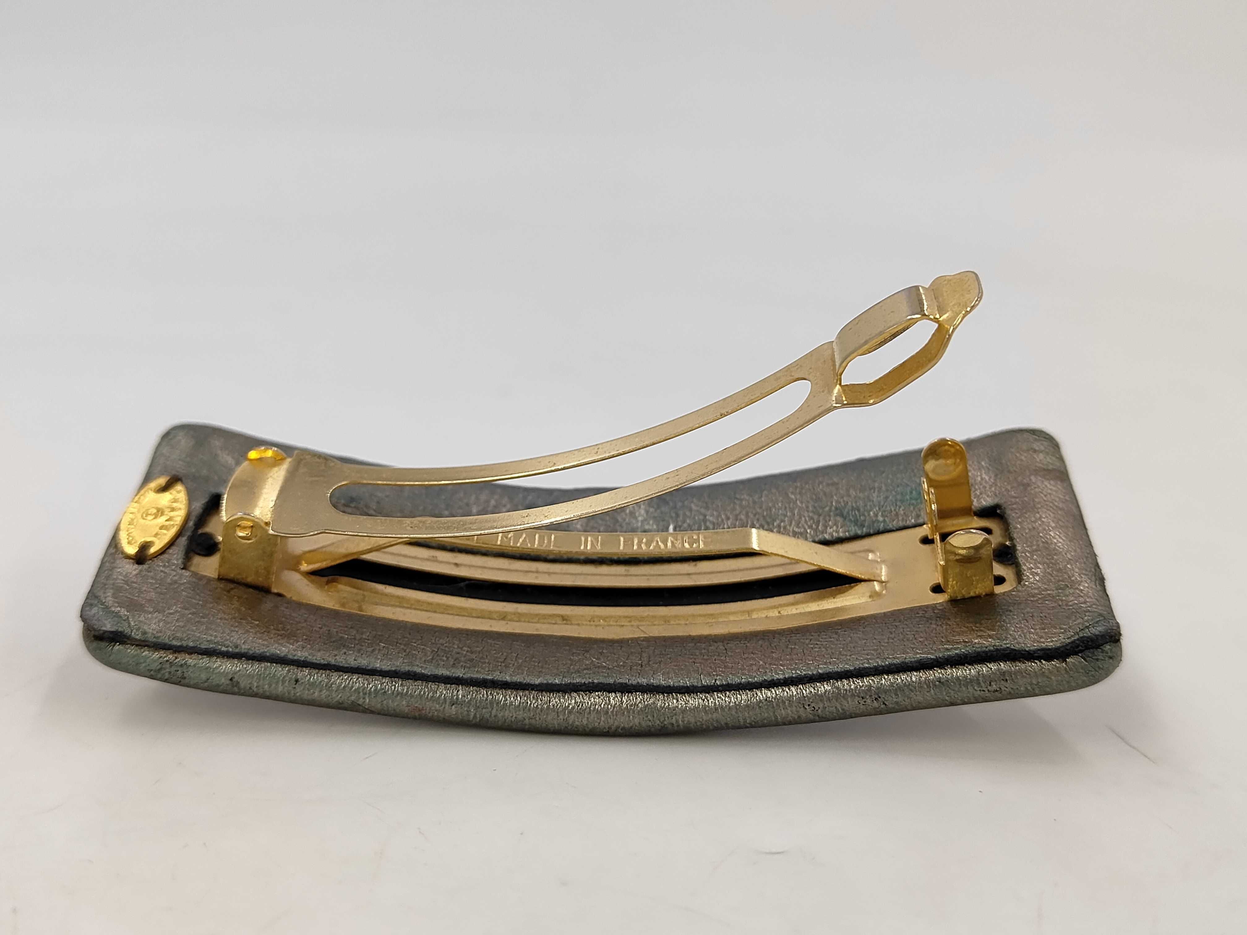 Coco Mark Turnlock Silver Barrette Hair Accessory — view 3