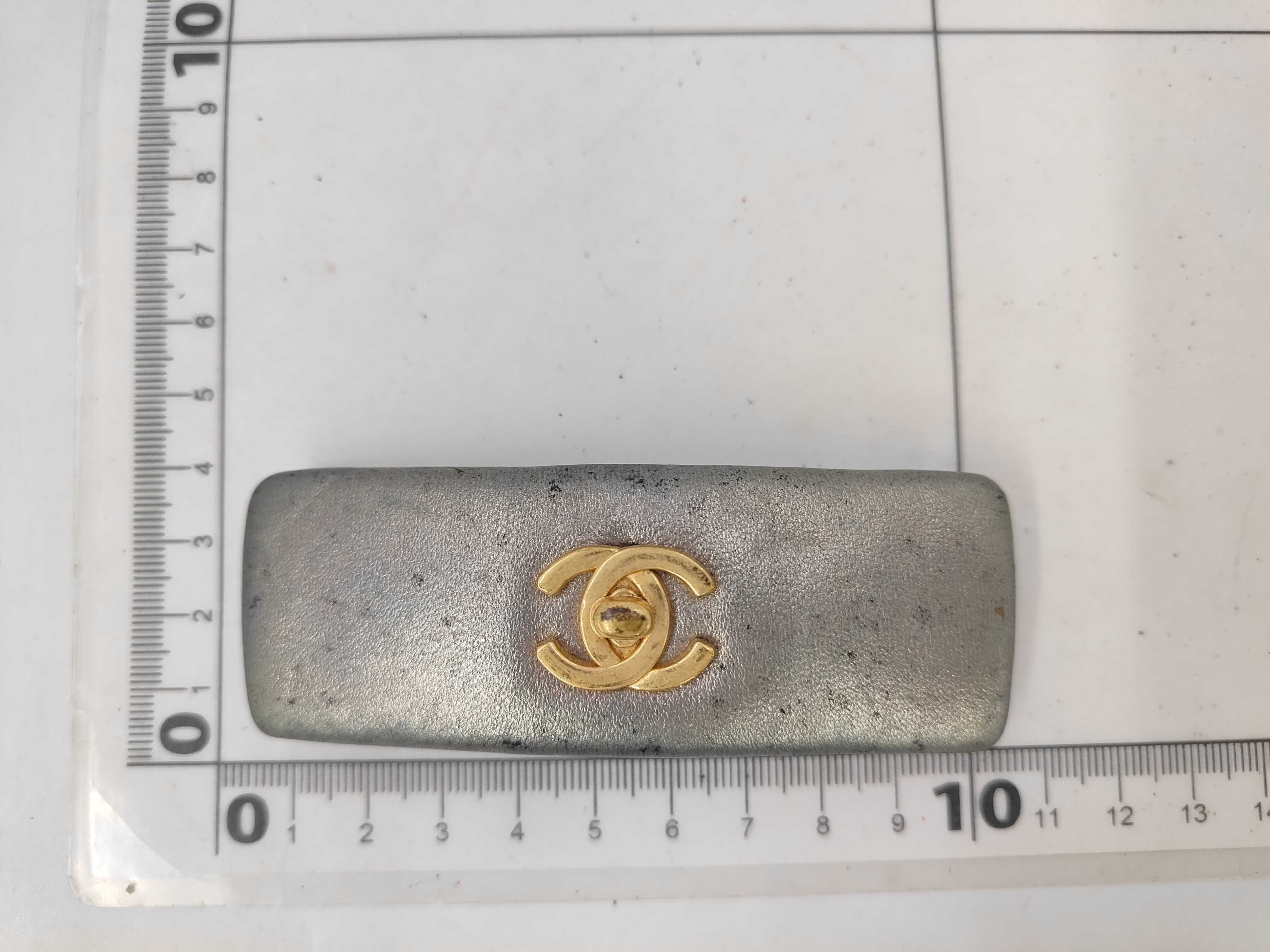 Coco Mark Turnlock Silver Barrette Hair Accessory — view 5
