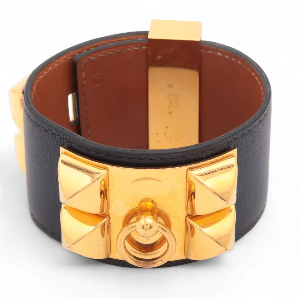Collier de Chien O:2011 Bracelet GP x Leather Navy x Gold