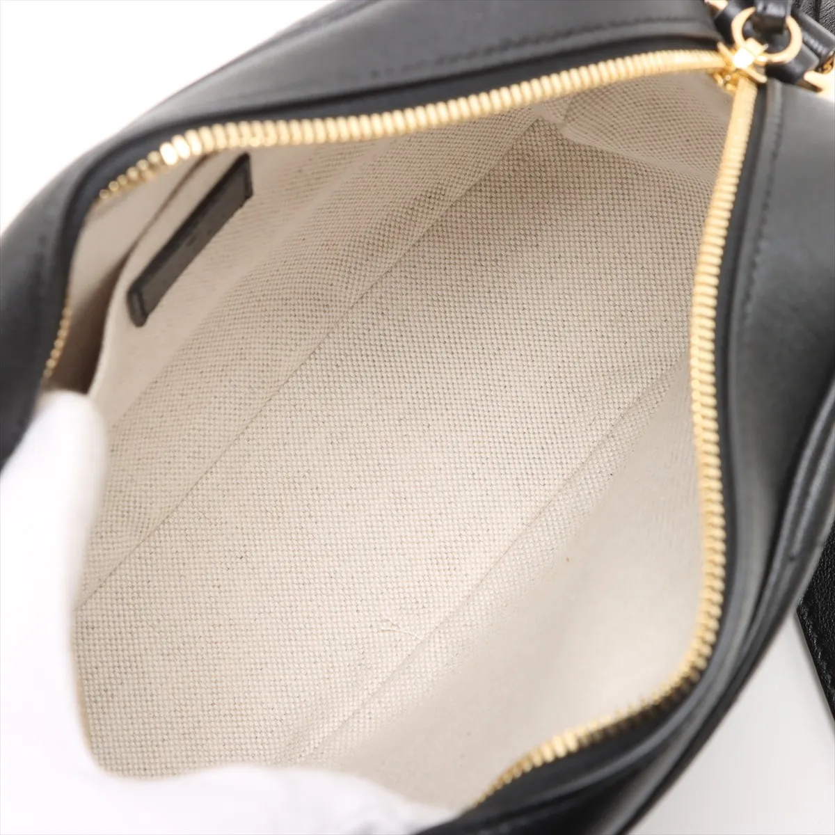 Blondie Leather Shoulder Bag, Black, 742360 — view 6