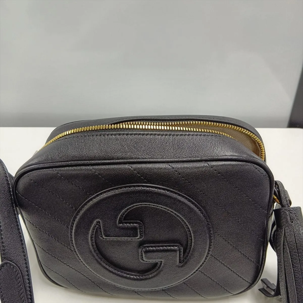 Blondie Leather Shoulder Bag, Black, 742360 — view 10