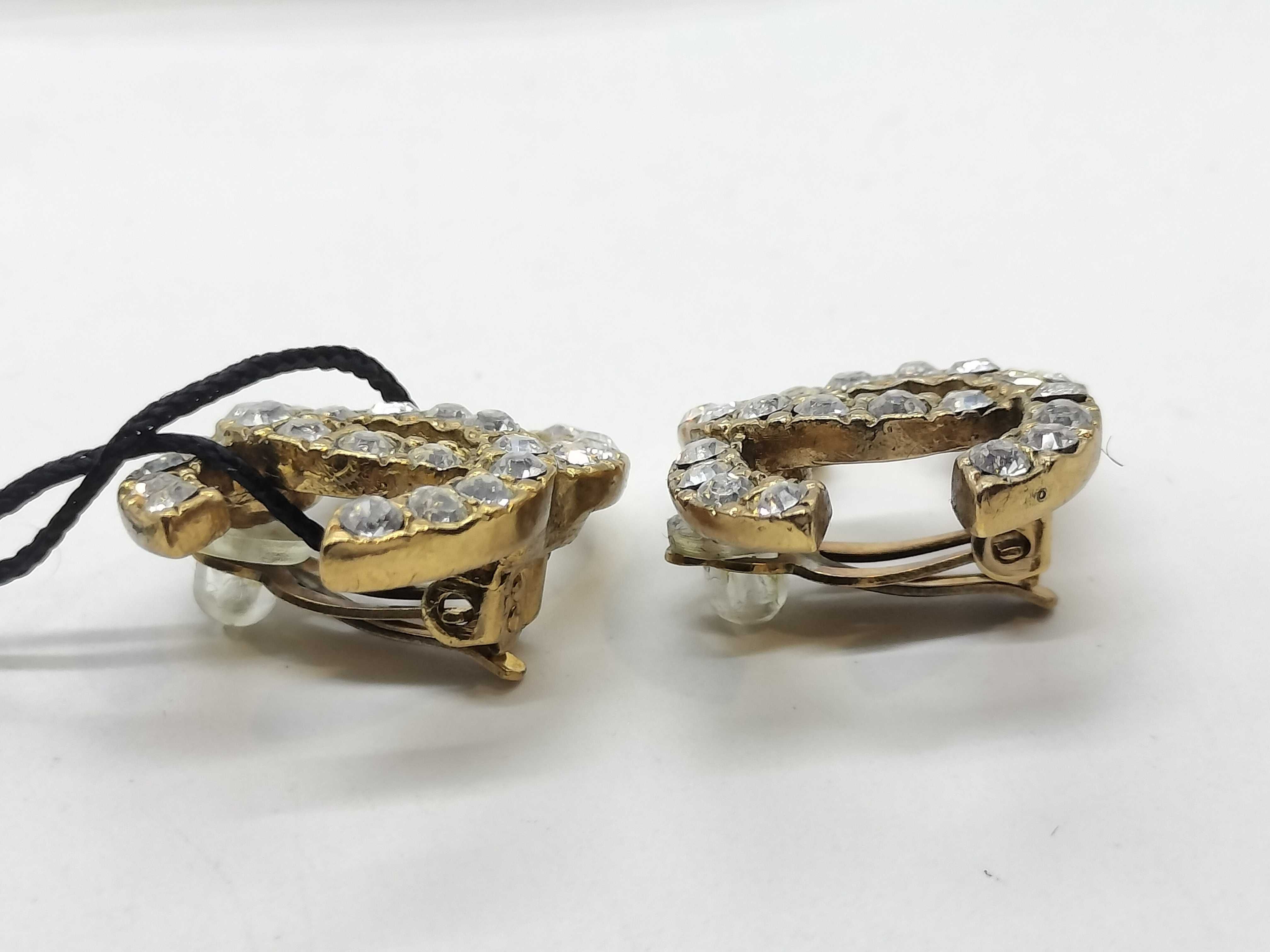 02A Coco Mark Rhinestone Earrings — view 4