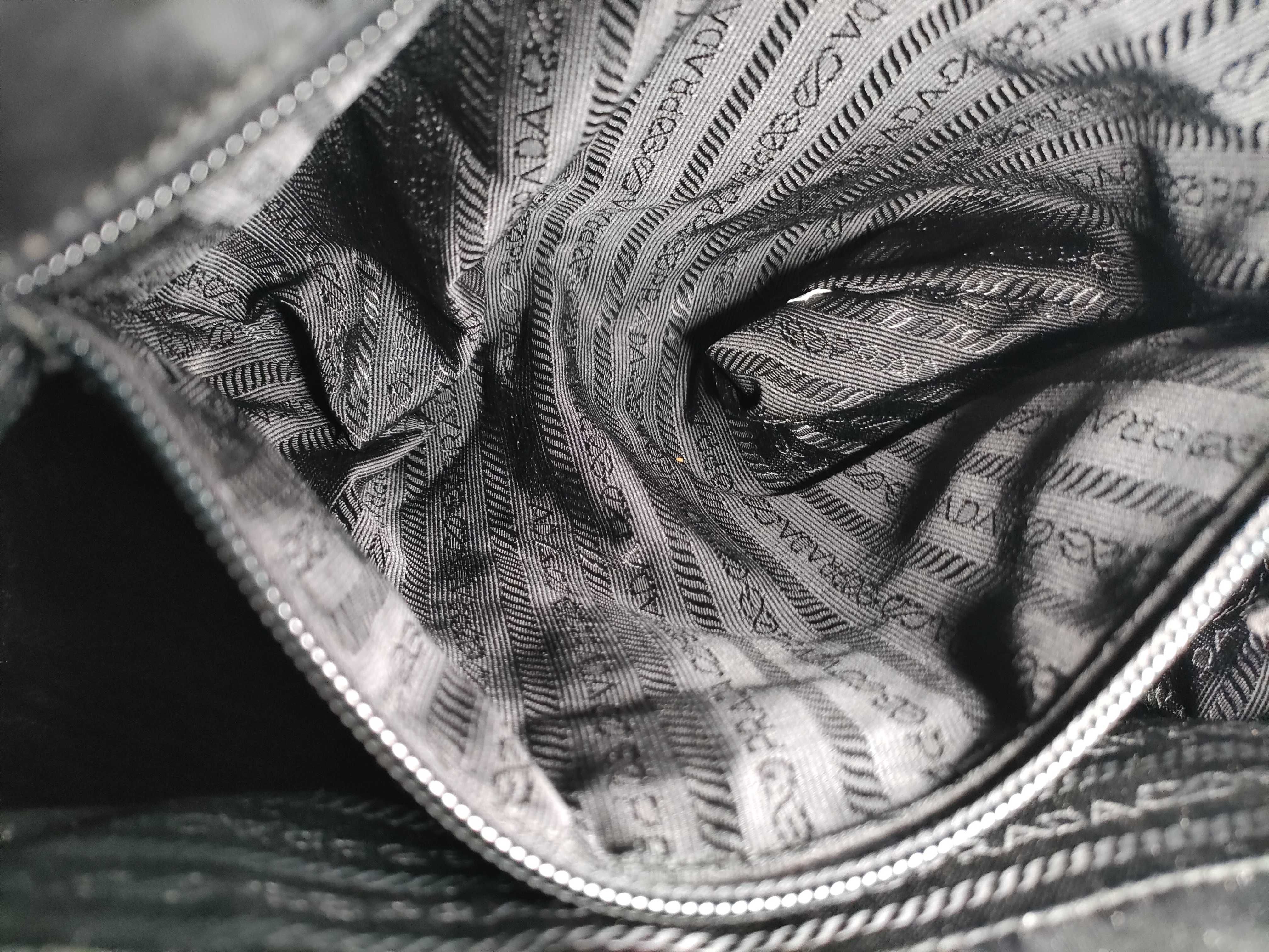Nylon Prada Triangle Logo Nylon Tote Bag Handbag — view 14