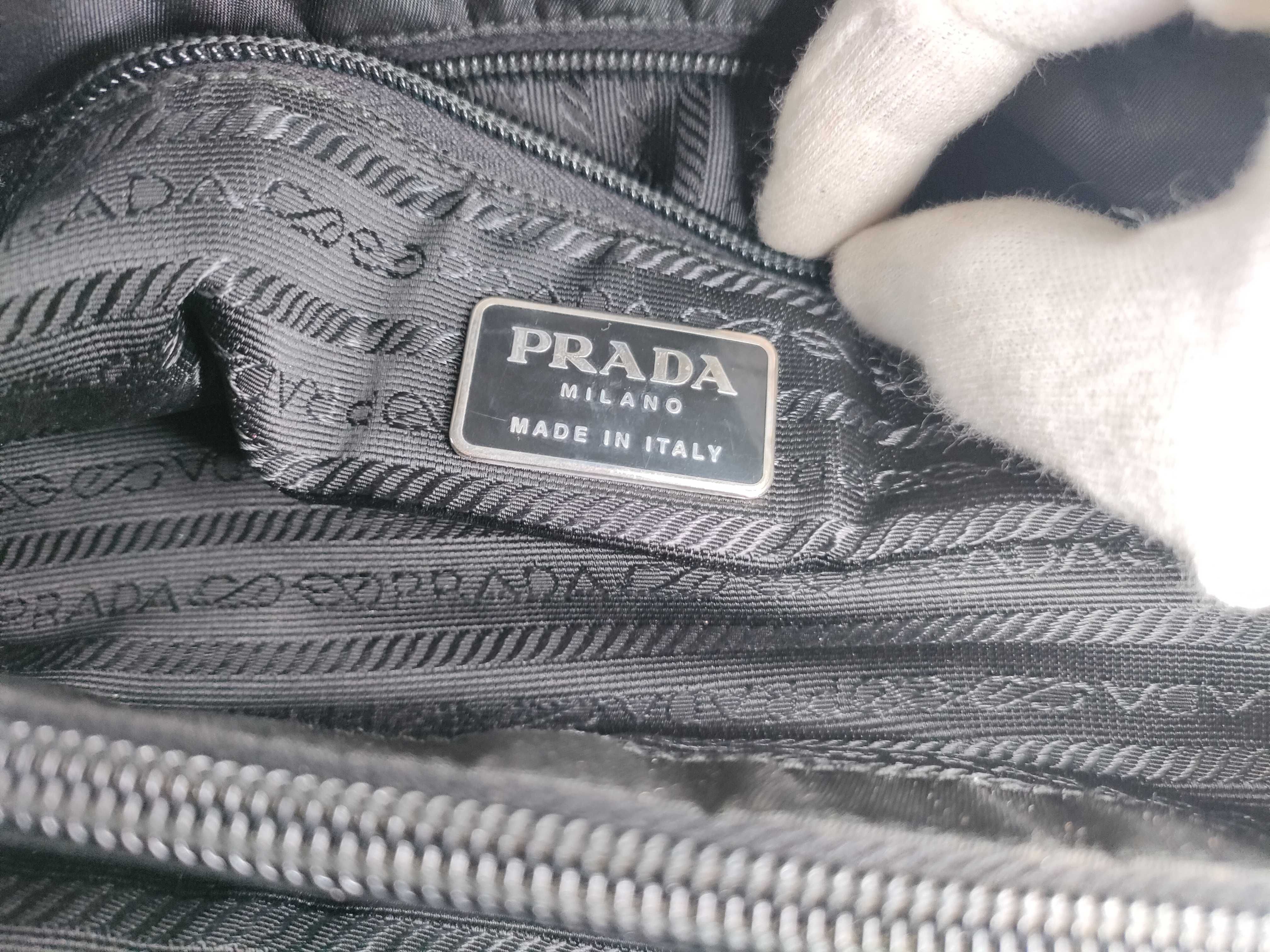 Nylon Prada Triangle Logo Nylon Tote Bag Handbag — view 15