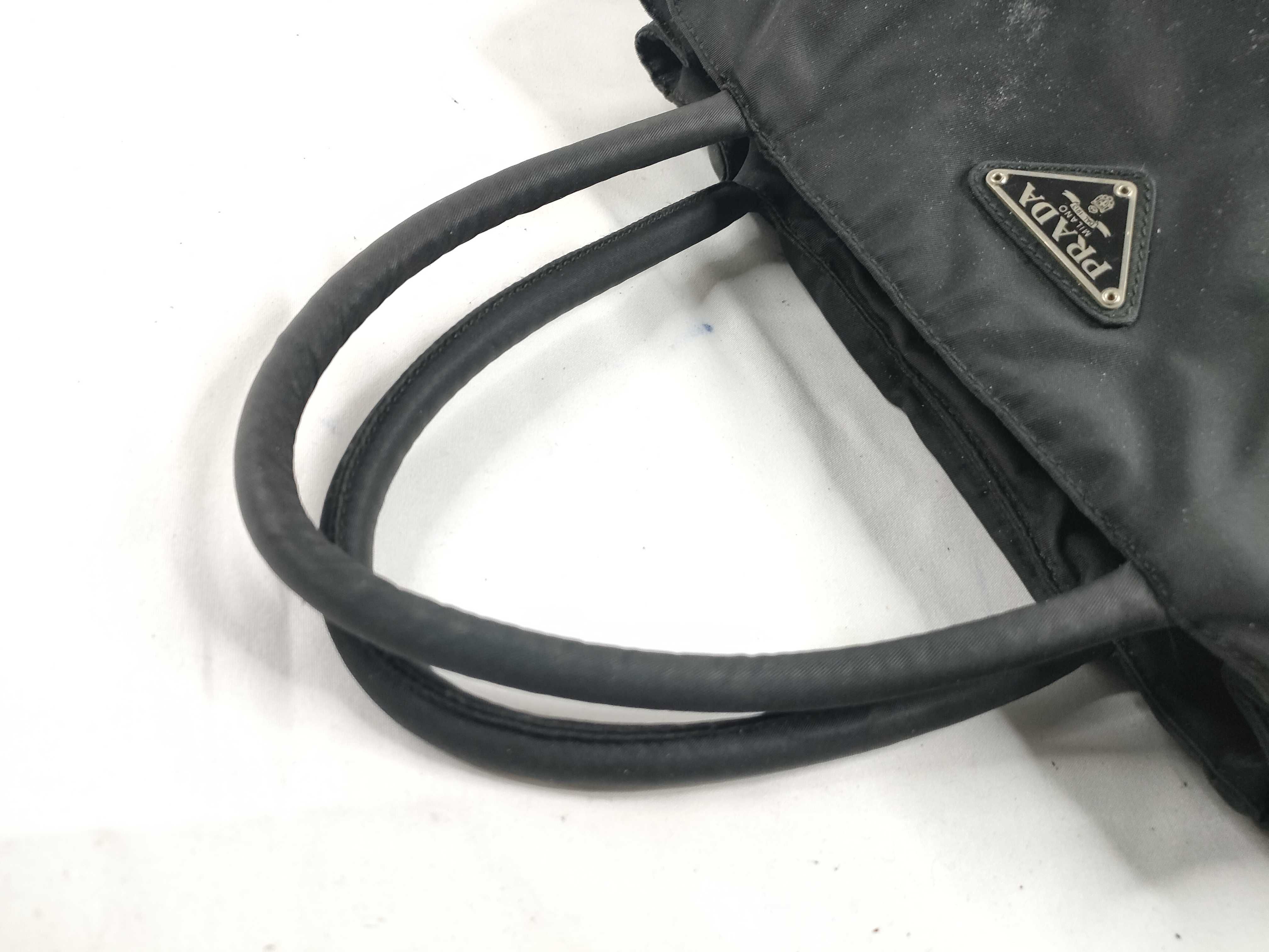 Nylon Prada Triangle Logo Nylon Tote Bag Handbag — view 6