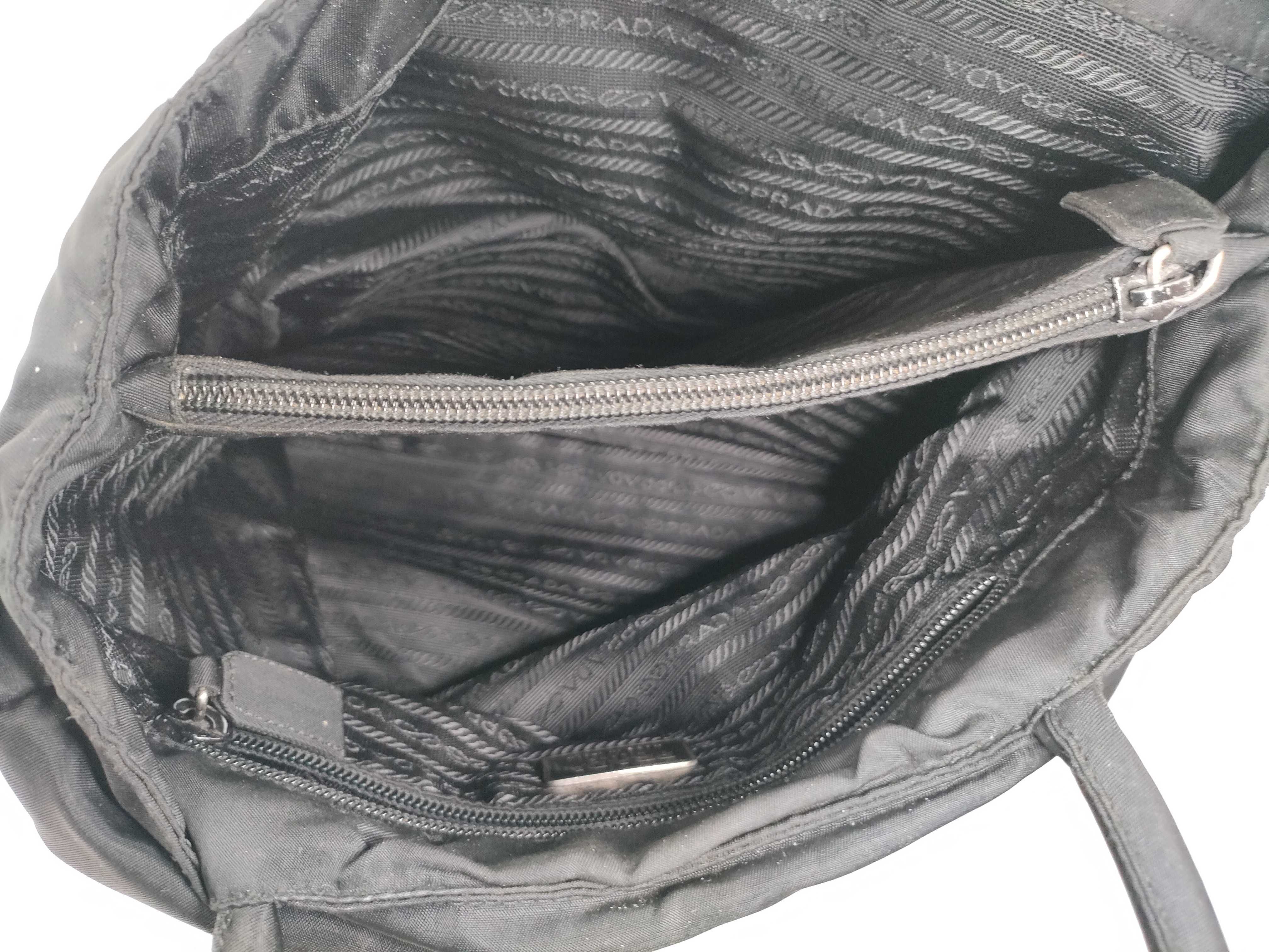 Nylon Prada Triangle Logo Nylon Tote Bag Handbag — view 10