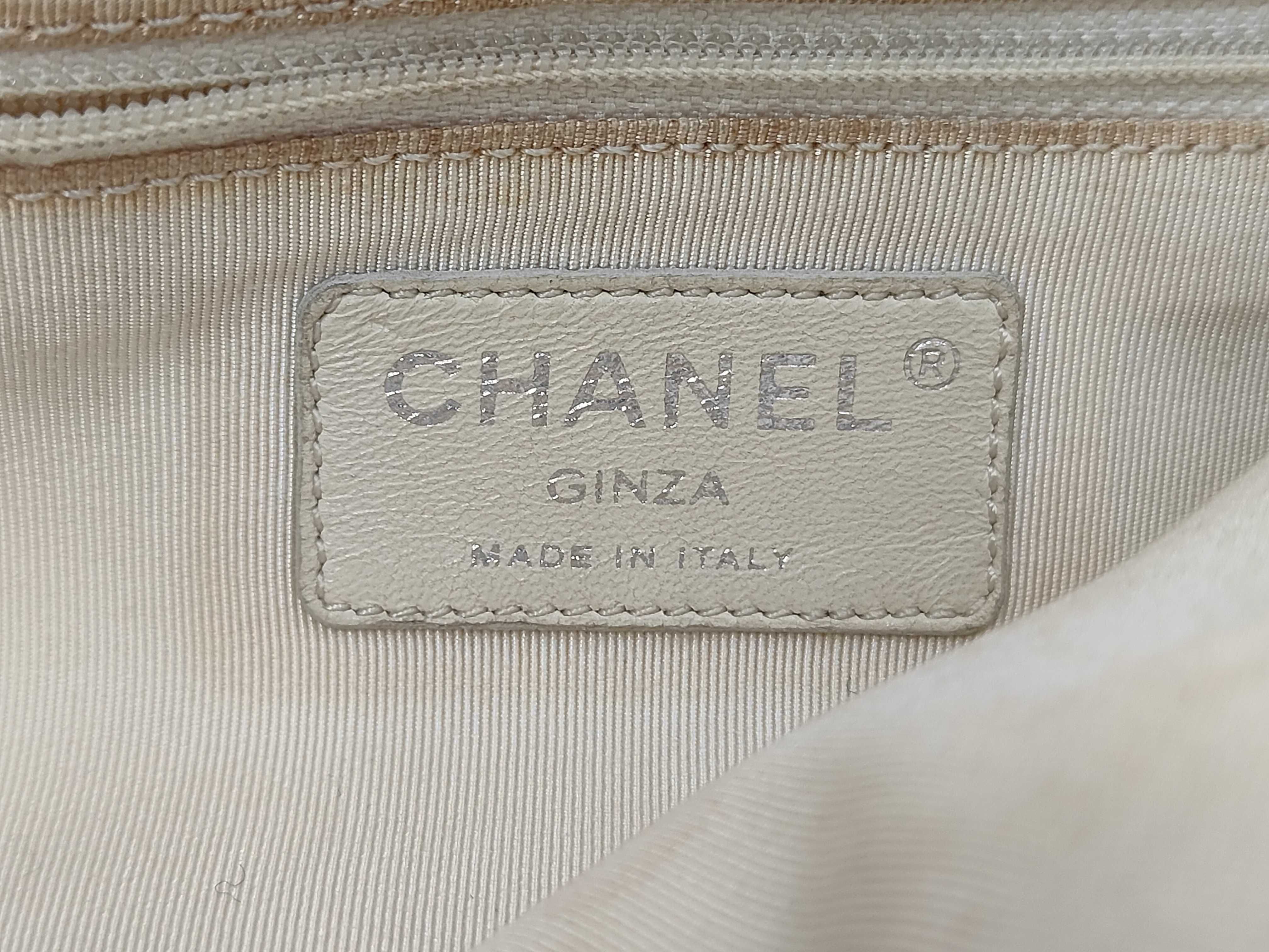 Ginza Limited Edition Ephemeral Shoulder Bag, Canvas x Leather, White x Silver Hardware, Tote Bag — view 10