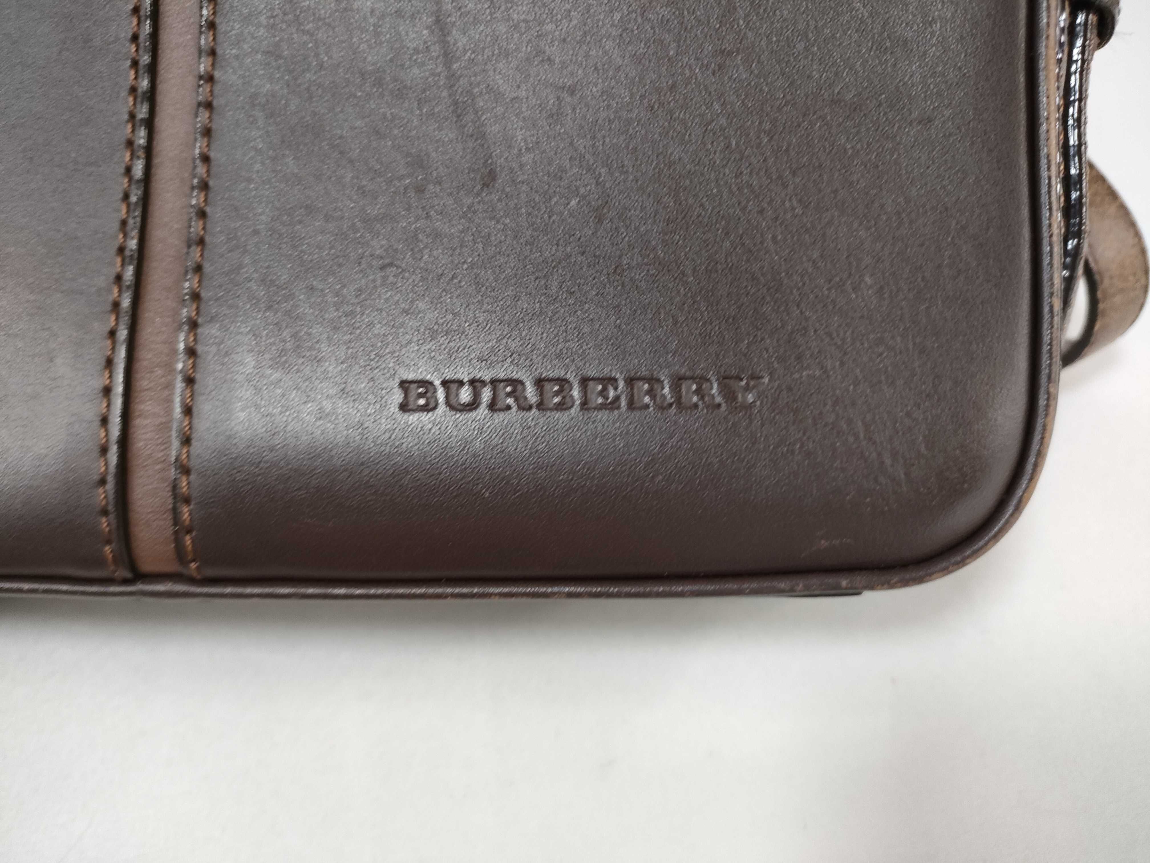 Leather Shoulder Bag with Checkered Interior — view 13