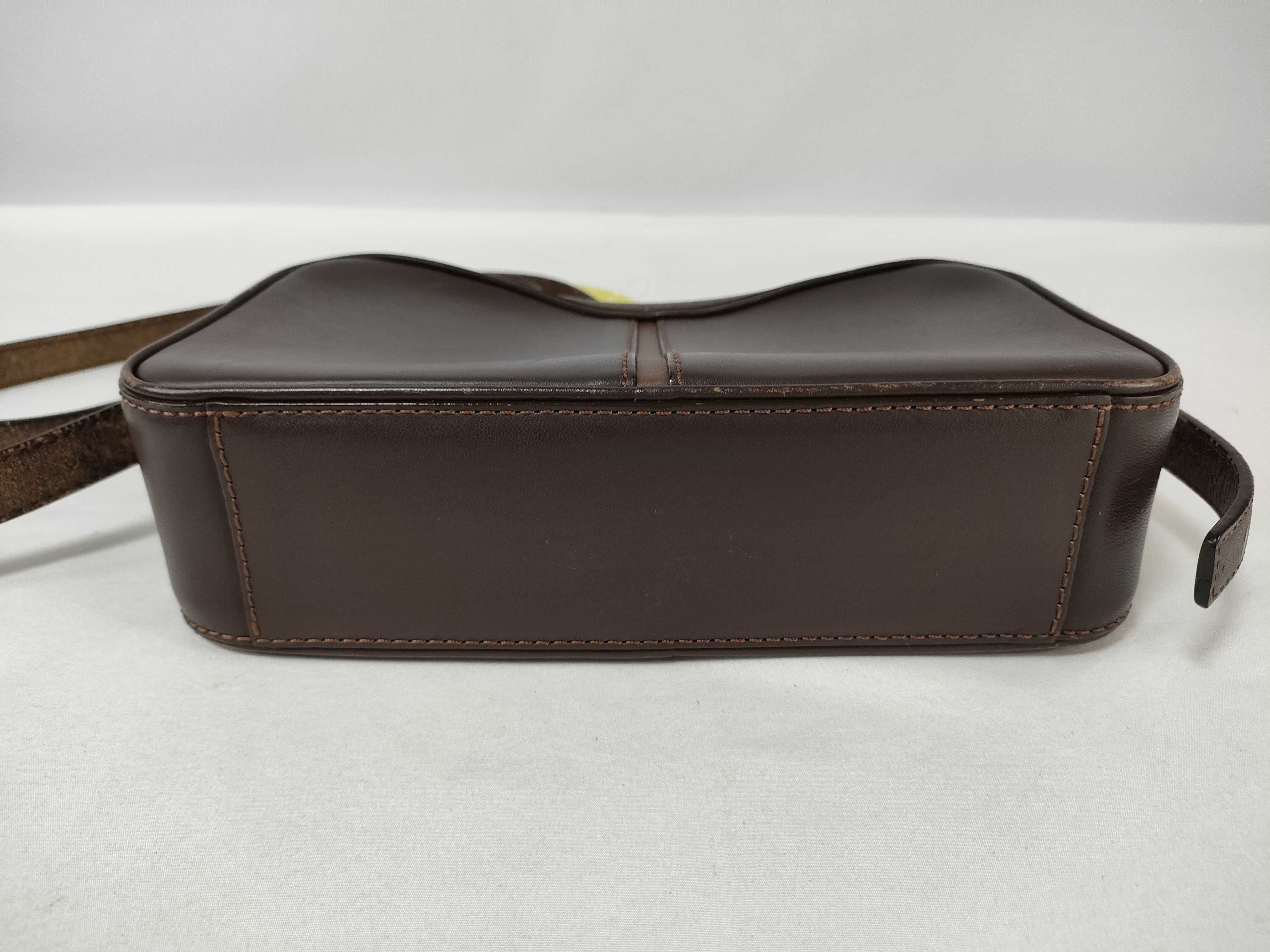 Leather Shoulder Bag with Checkered Interior — view 8