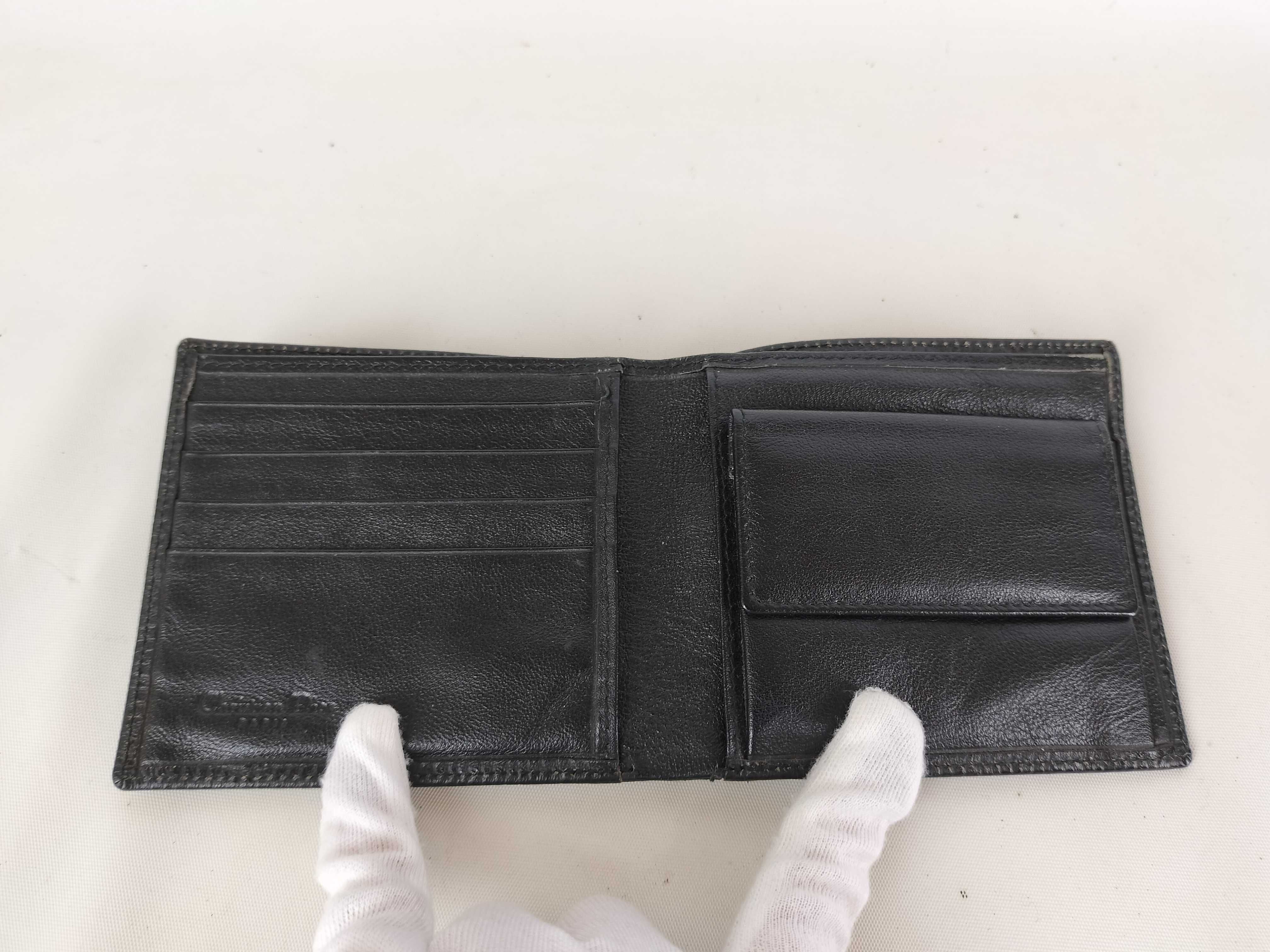Leather Bi-fold Wallet, Black — view 7