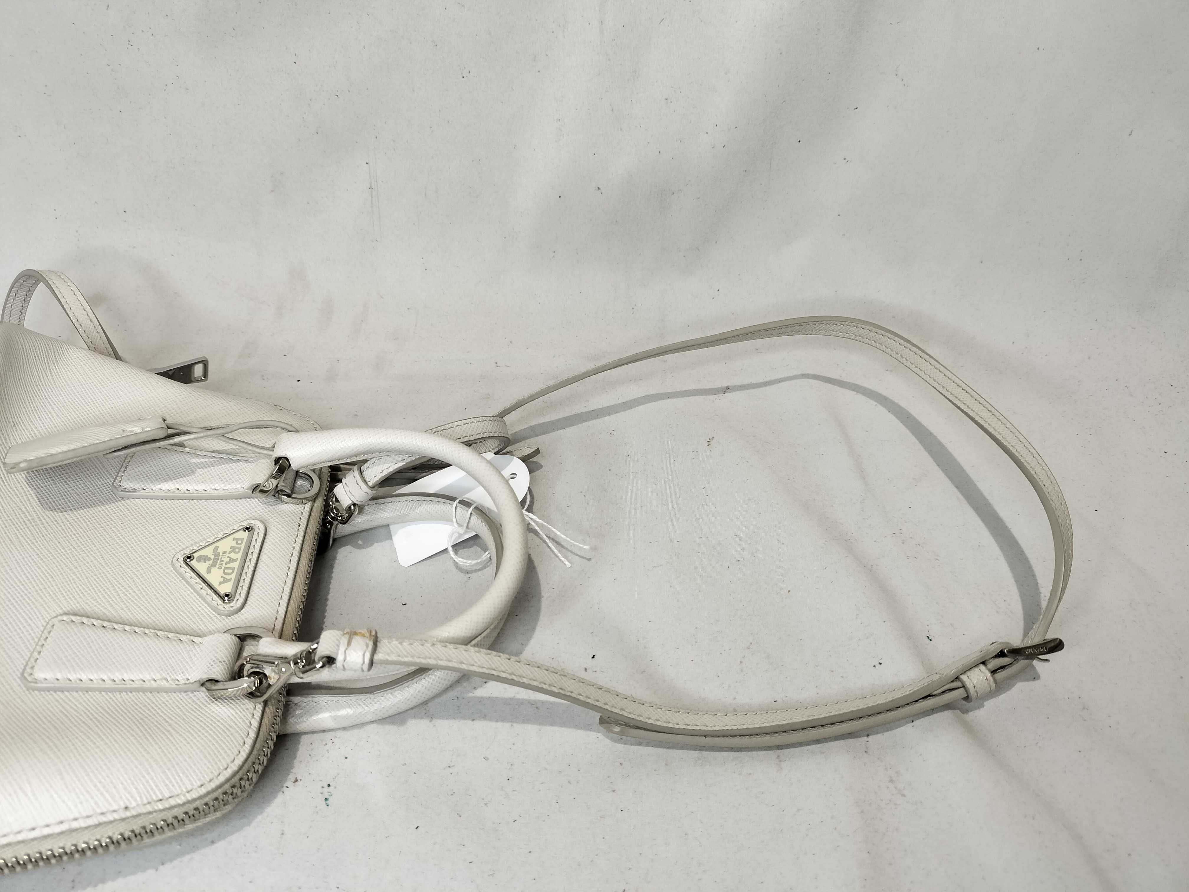 FR- Saffiano white 2-way handbag leather 1BH851 shoulder bag — view 4