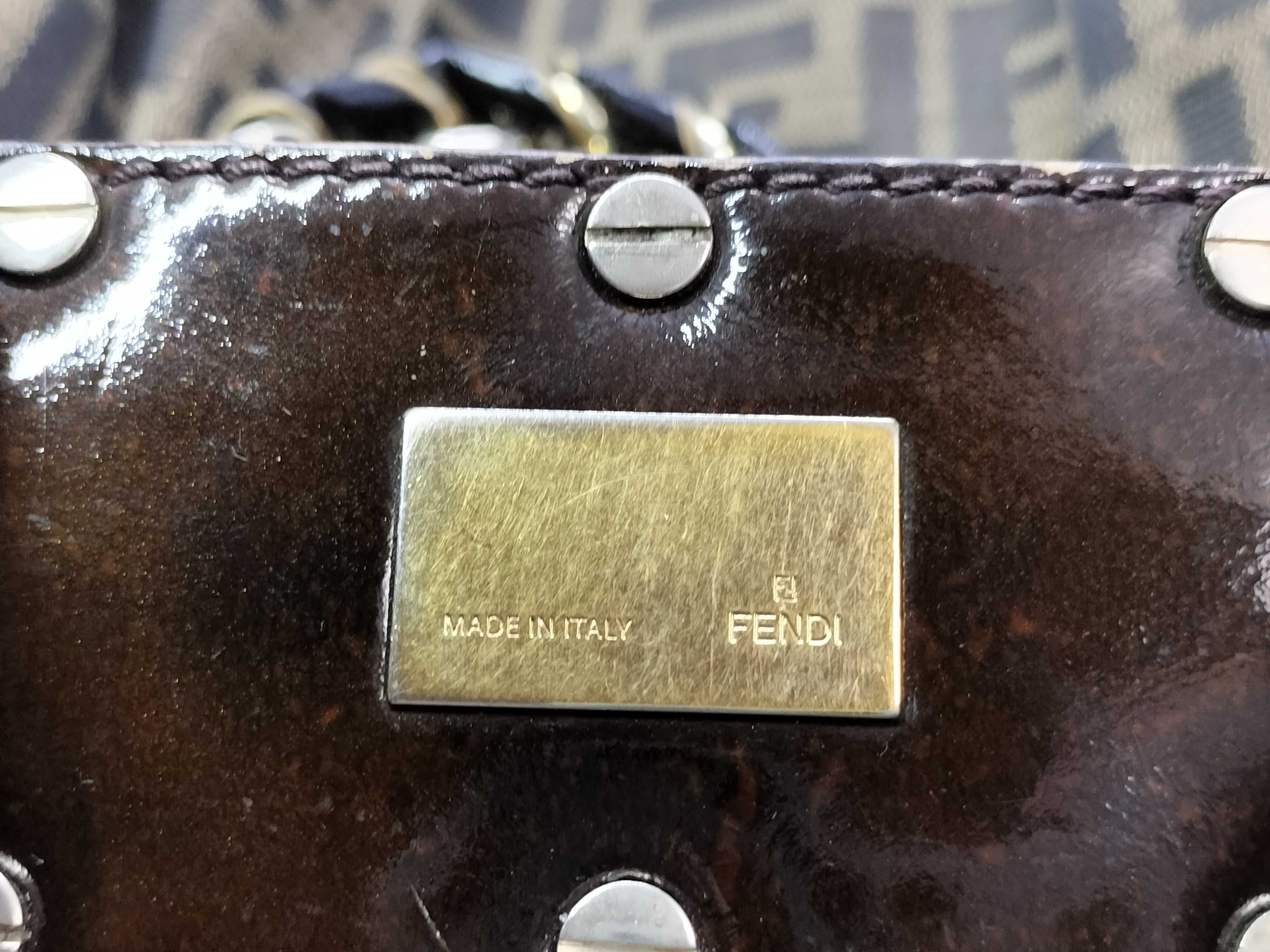 Zucca pattern Fendi Mia tote bag Canvas x Leather tote bag — view 11