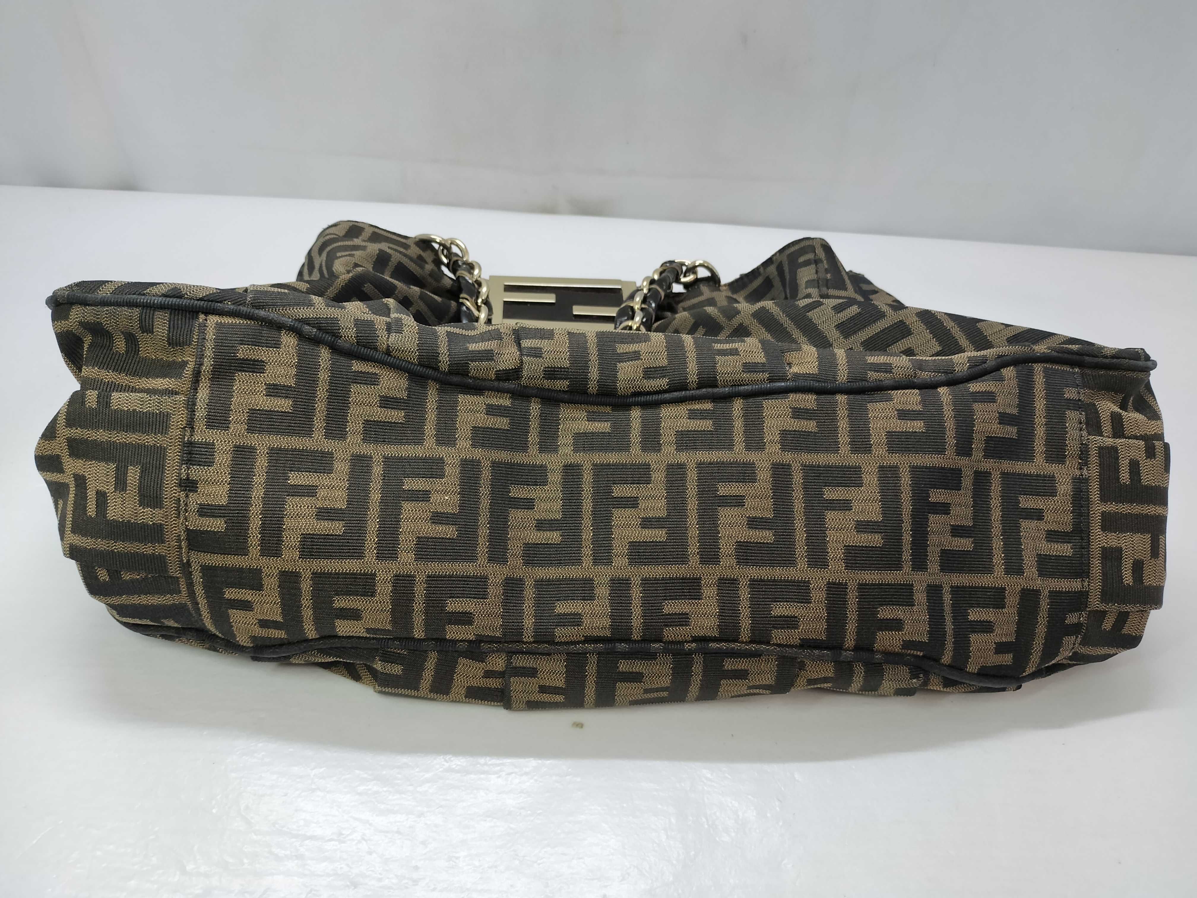 Zucca pattern Fendi Mia tote bag Canvas x Leather tote bag — view 13