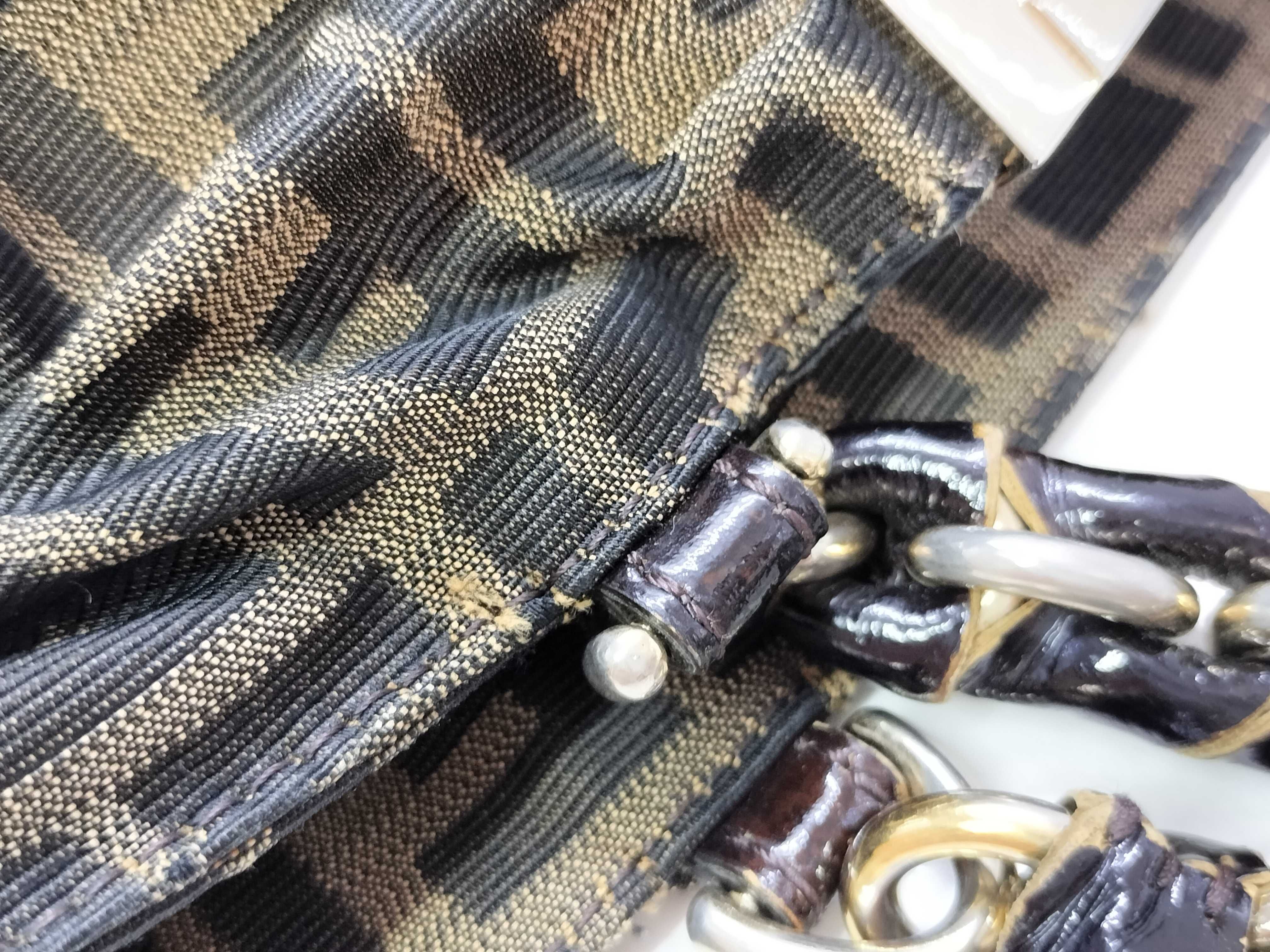 Zucca pattern Fendi Mia tote bag Canvas x Leather tote bag — view 5