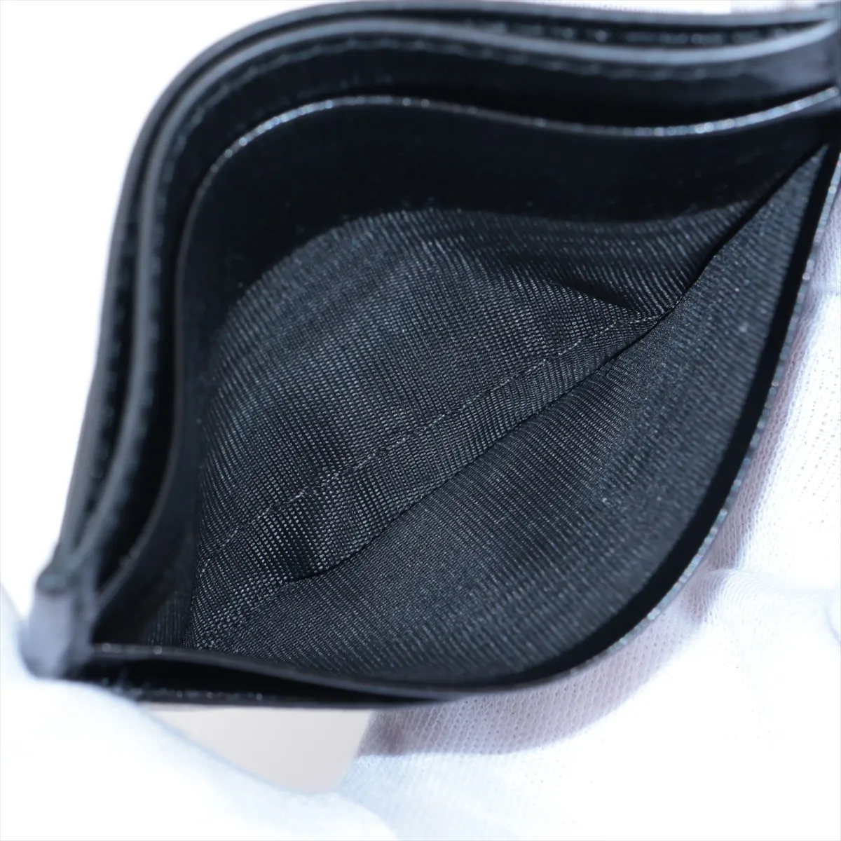 Triangle Logo Leather Card Case, Black — view 8