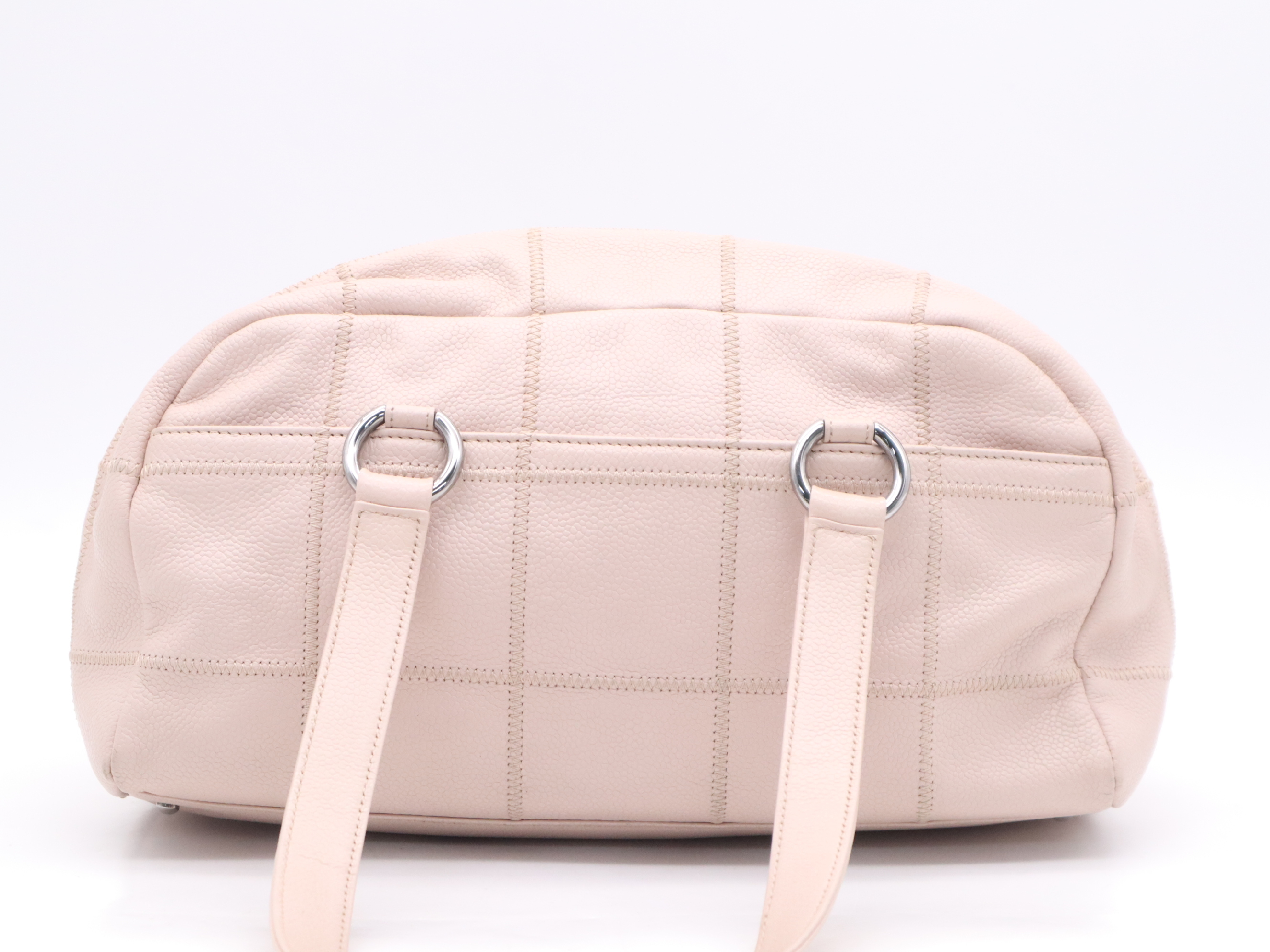Caviar Skin Chocolate Bar Logo Plate Handbag Pink Silver Hardware Seal 9925728 Shoulder Bag — view 2