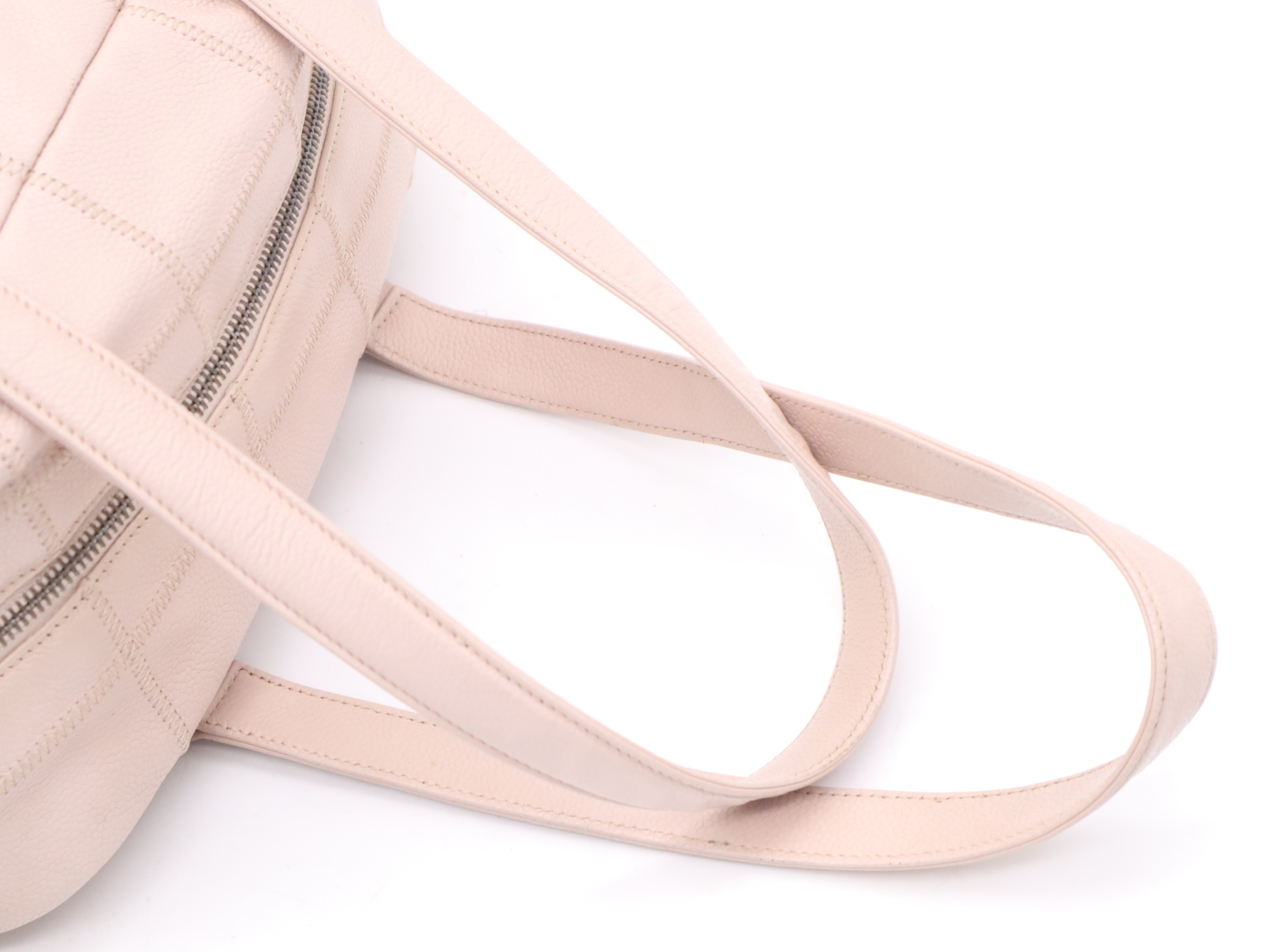 Caviar Skin Chocolate Bar Logo Plate Handbag Pink Silver Hardware Seal 9925728 Shoulder Bag — view 6