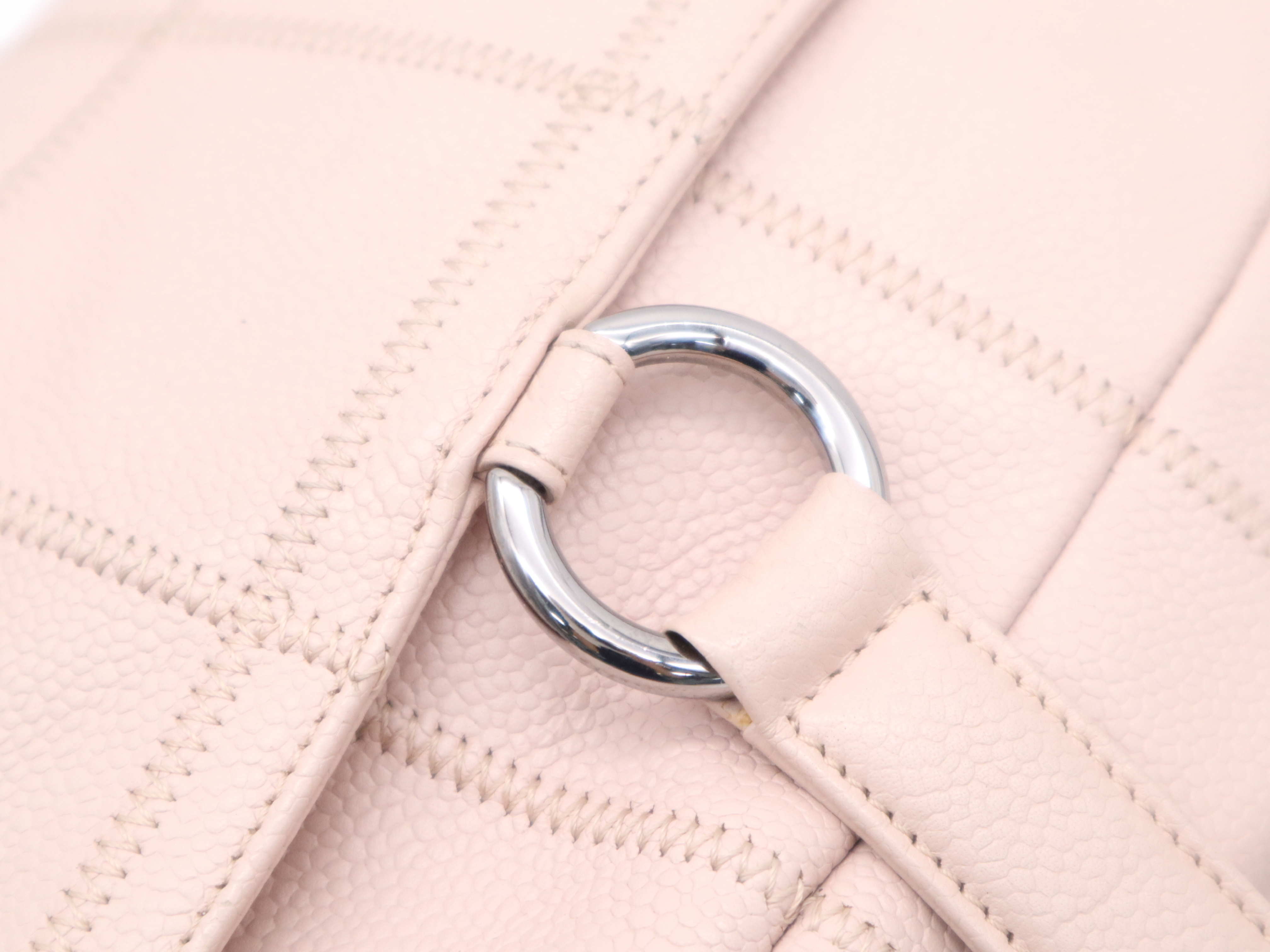 Caviar Skin Chocolate Bar Logo Plate Handbag Pink Silver Hardware Seal 9925728 Shoulder Bag — view 7