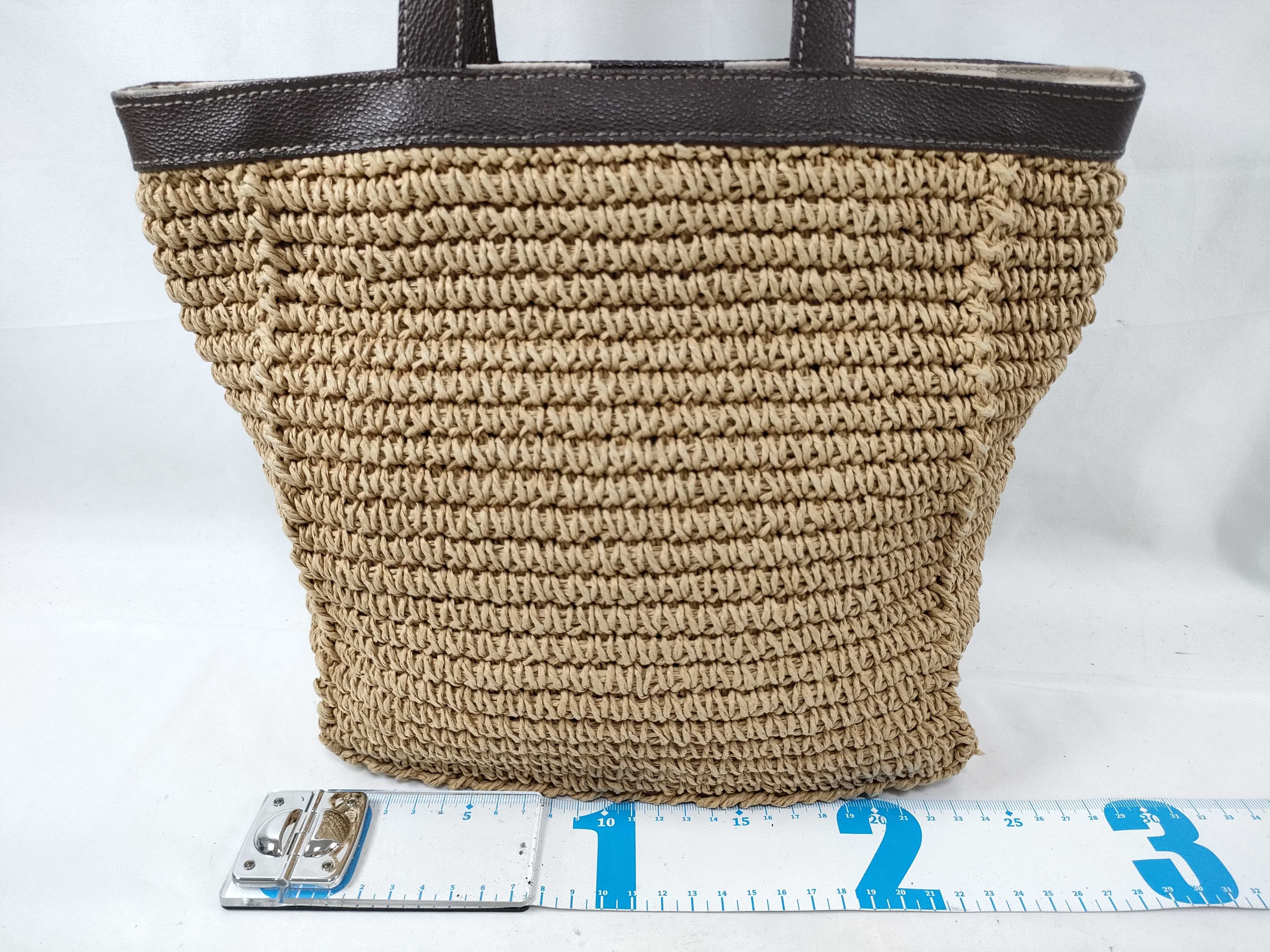 Blue Label Raffia Basket Bag Tote Bag — view 2