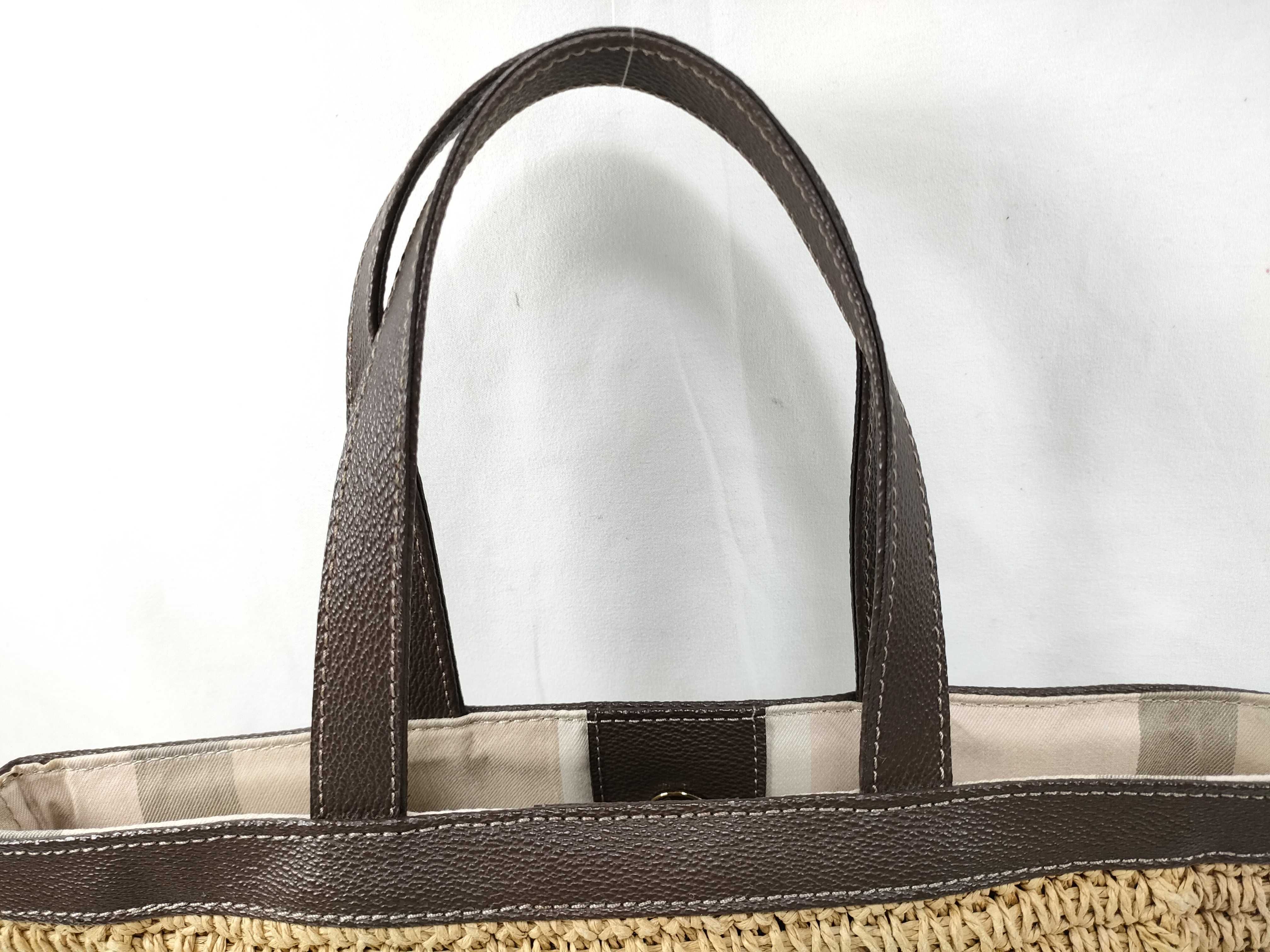 Blue Label Raffia Basket Bag Tote Bag — view 3
