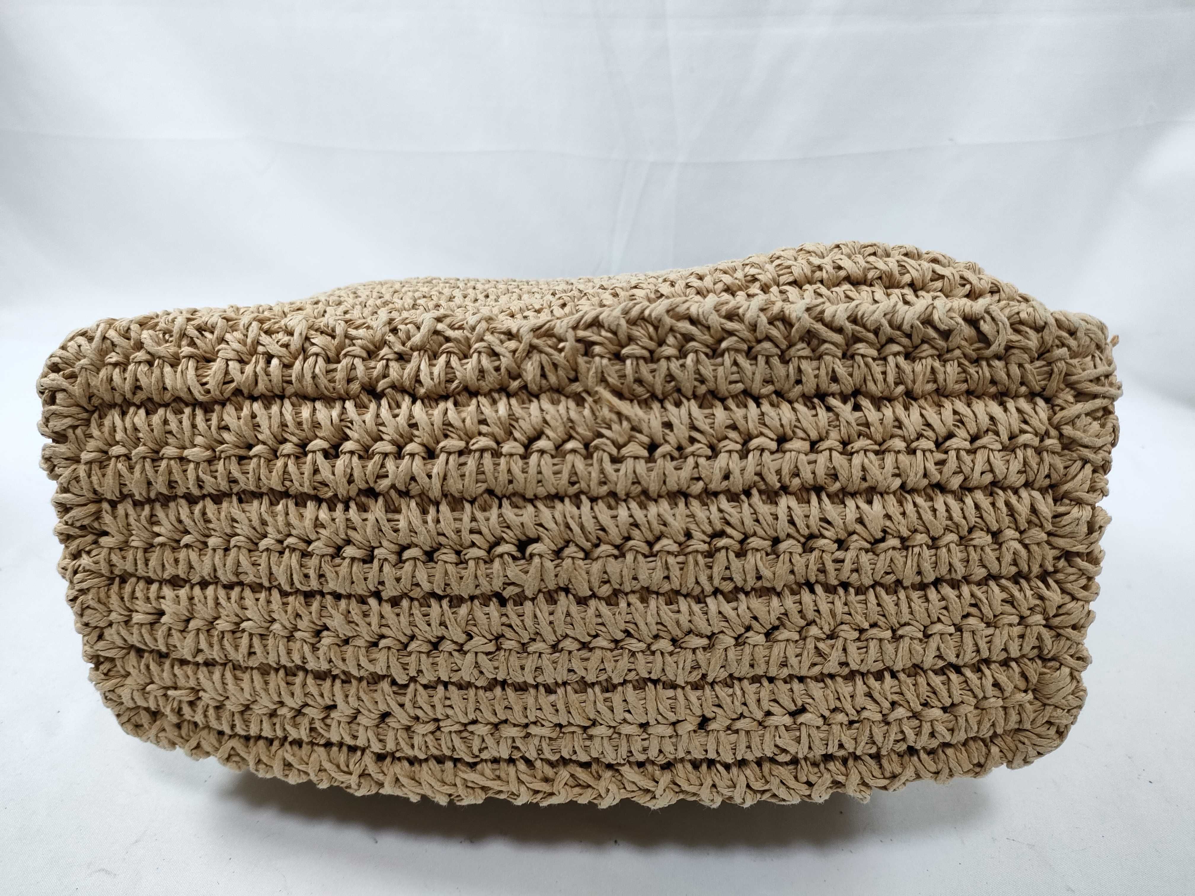 Blue Label Raffia Basket Bag Tote Bag — view 7