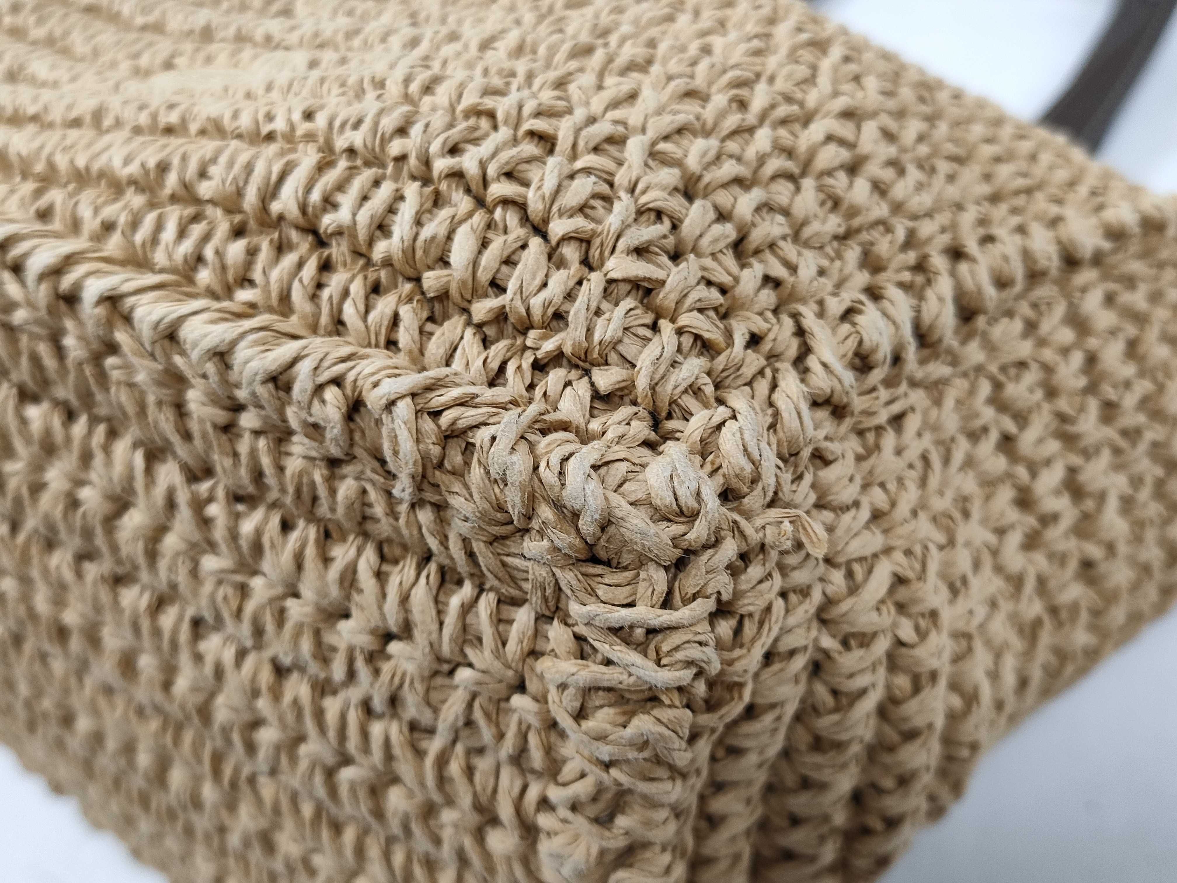 Blue Label Raffia Basket Bag Tote Bag — view 8
