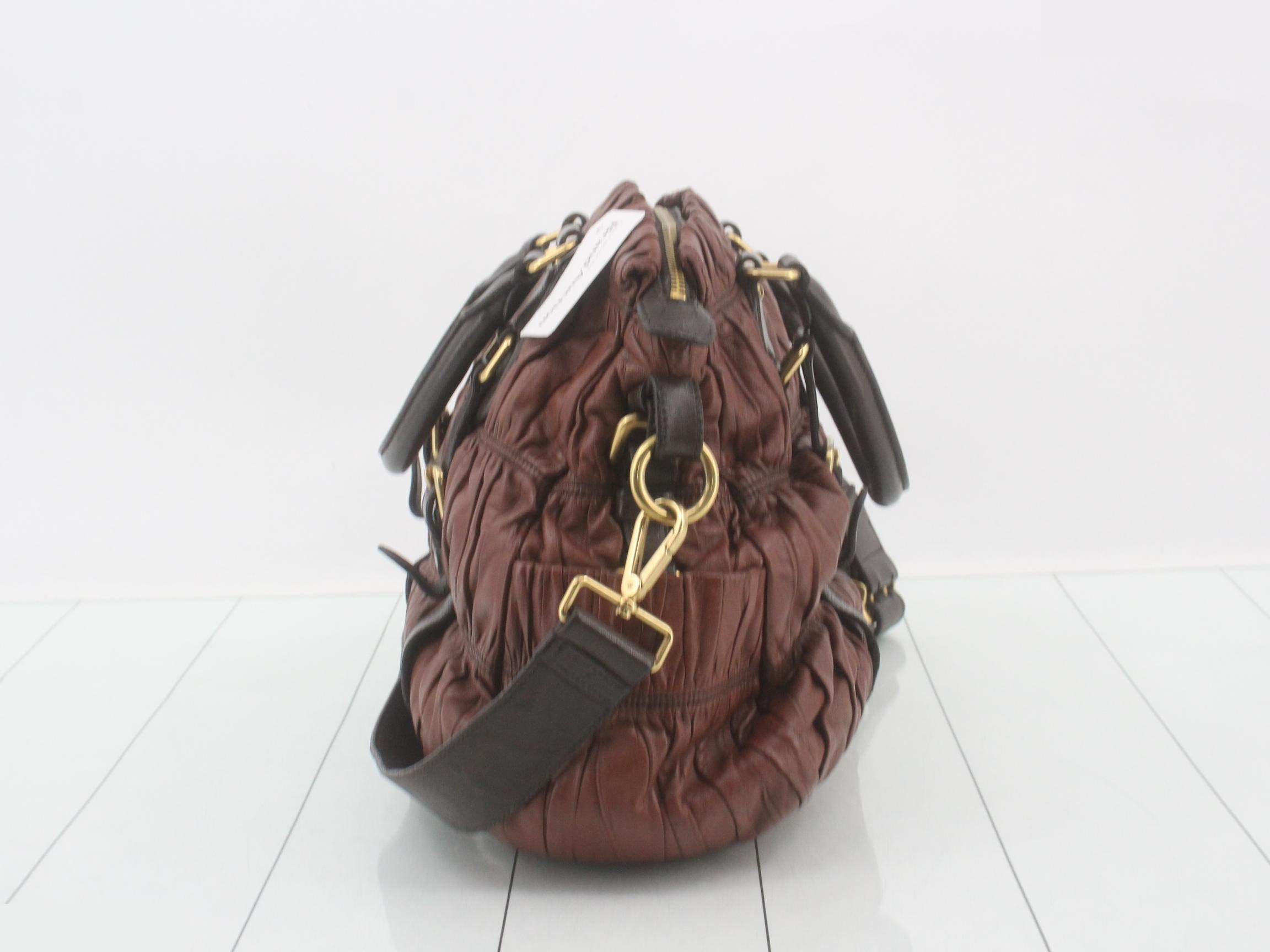 Gathered leather 2-way — view 3