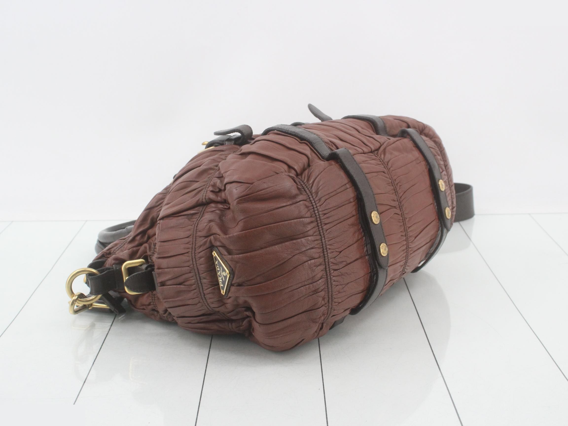 Gathered leather 2-way — view 5