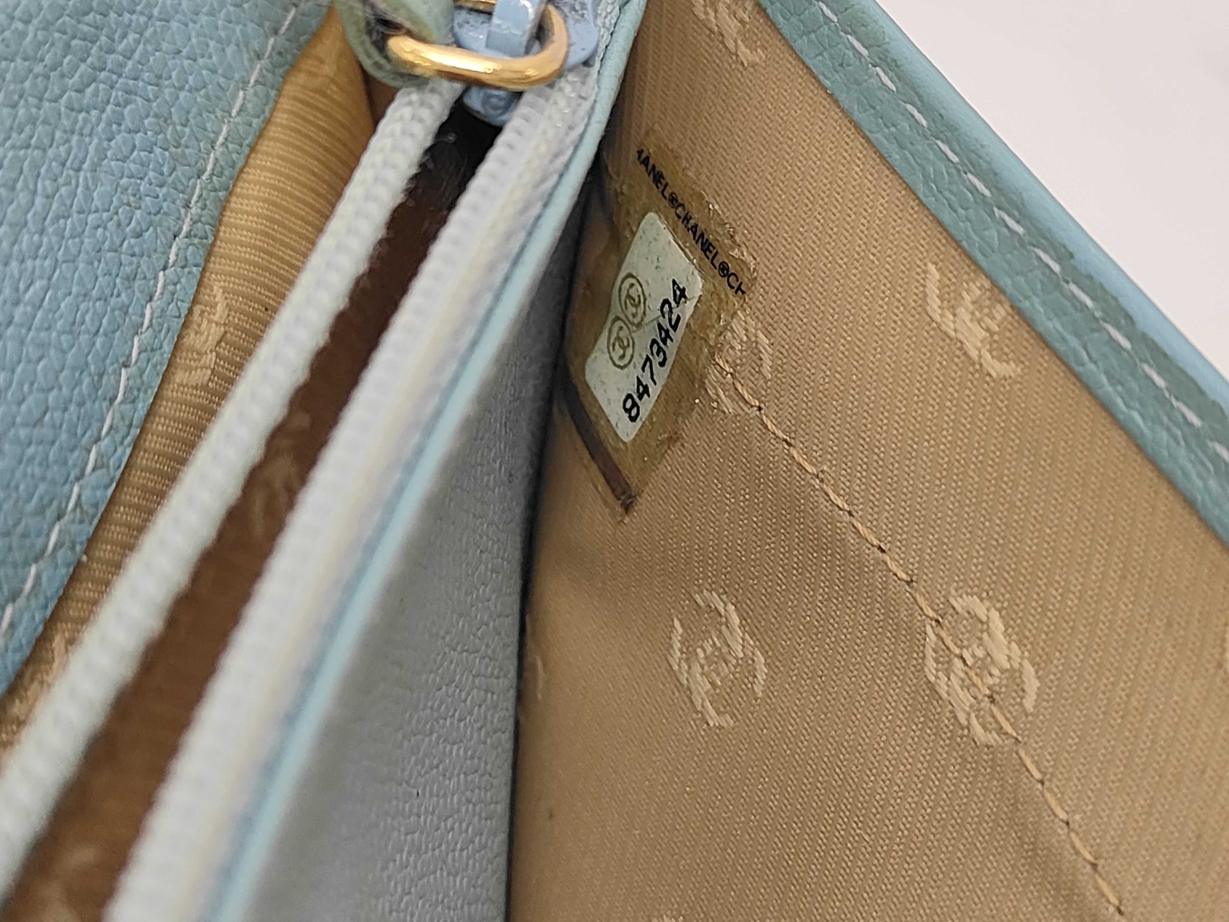Leather Coco Button Bi-fold Long Wallet Bag — view 12