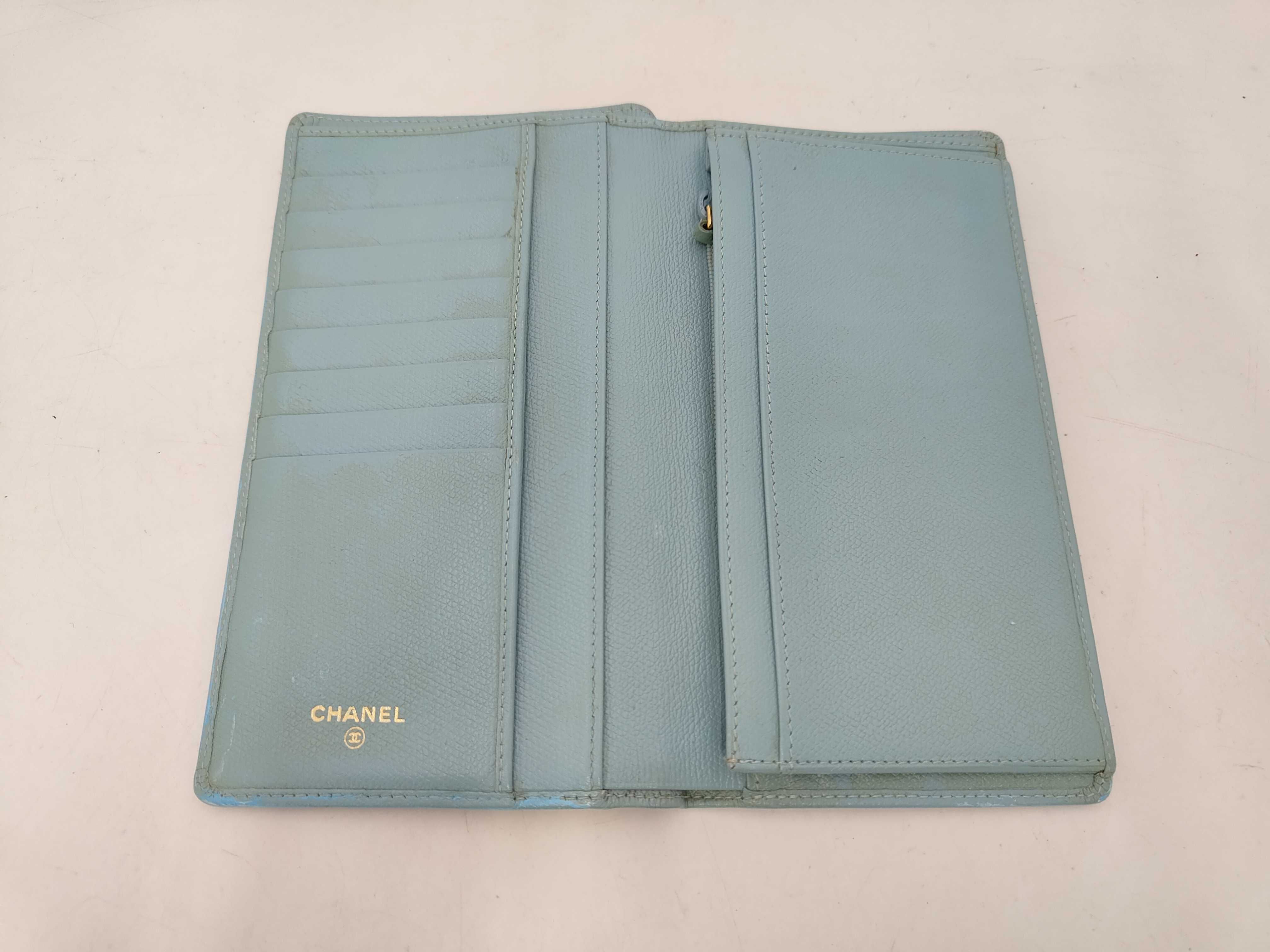 Leather Coco Button Bi-fold Long Wallet Bag — view 7