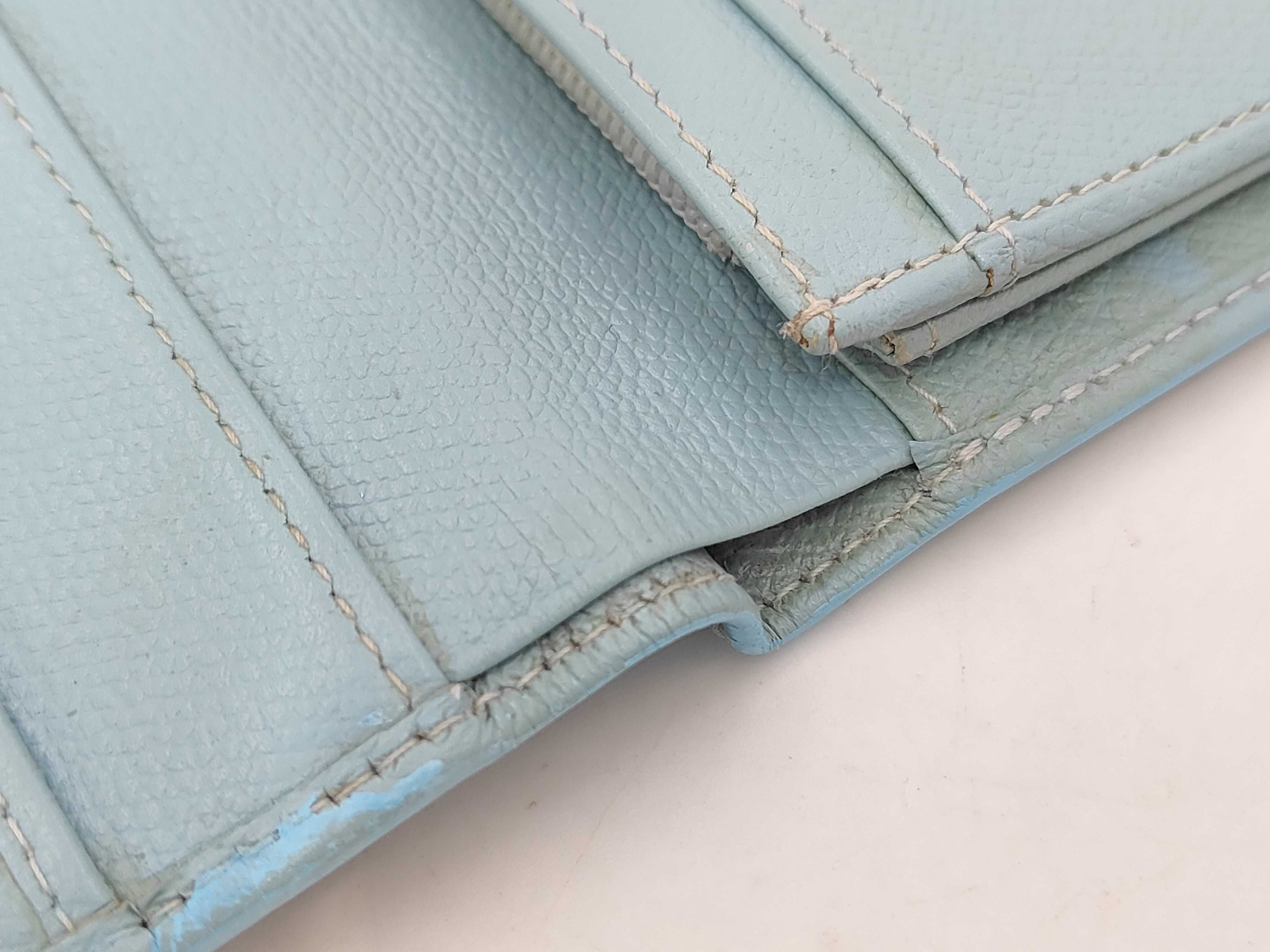 Leather Coco Button Bi-fold Long Wallet Bag — view 8