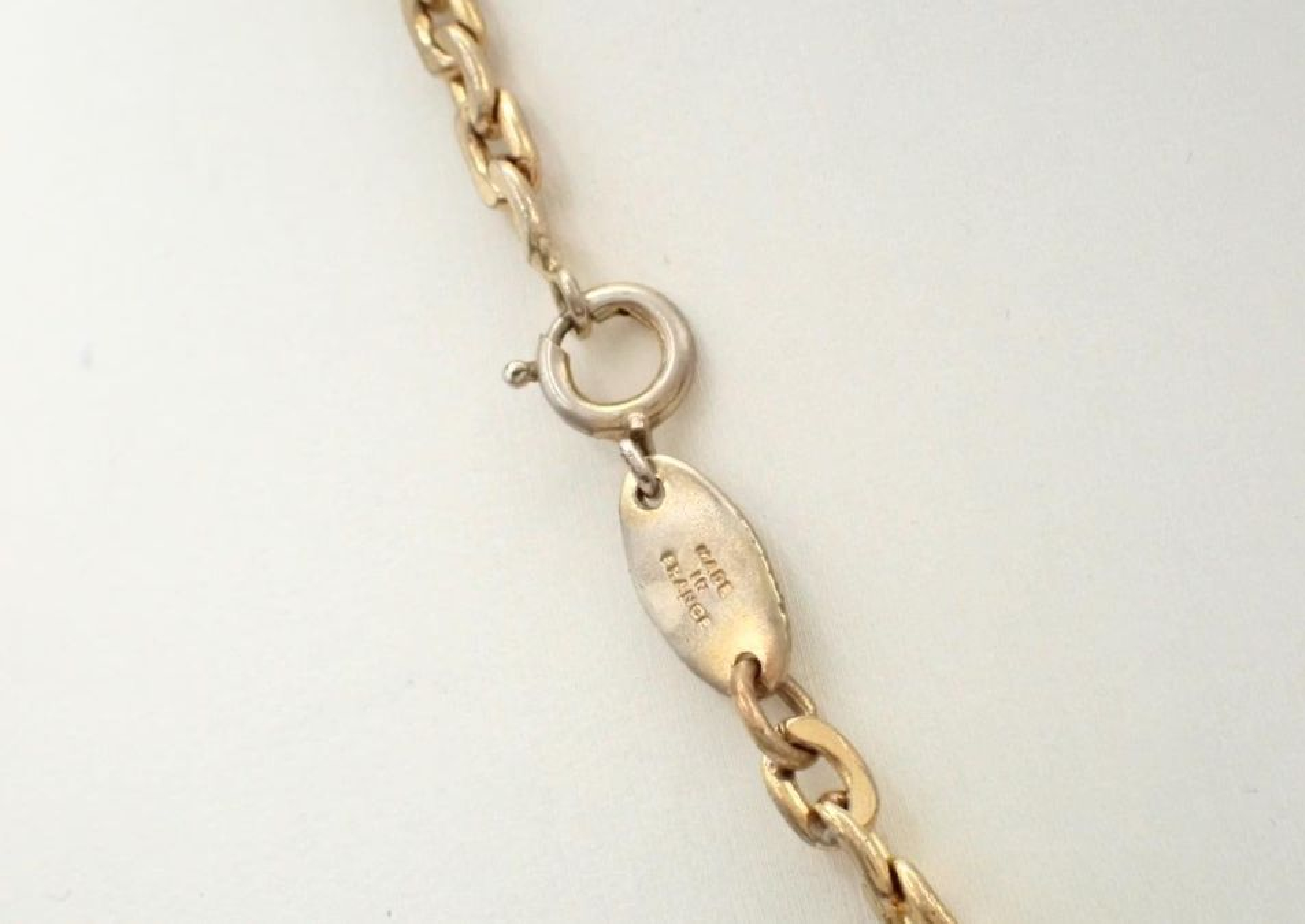 Coco Rhinestone Necklace, Gold Chain (approx. 38cm), with markings, 1983. — view 3