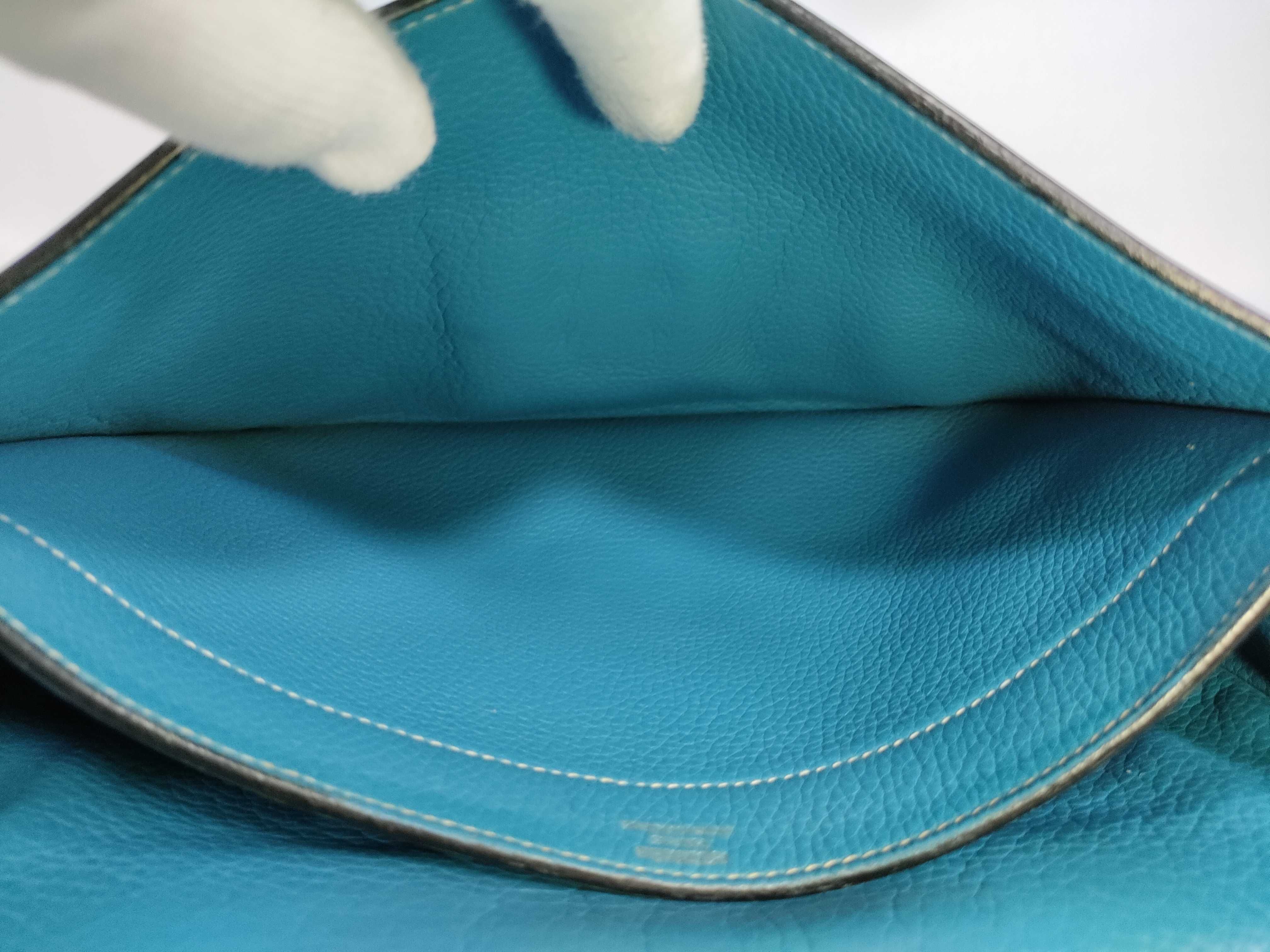Sac à Dépêches 27 Blue Jean Taurillon Clemence Handbag — view 11