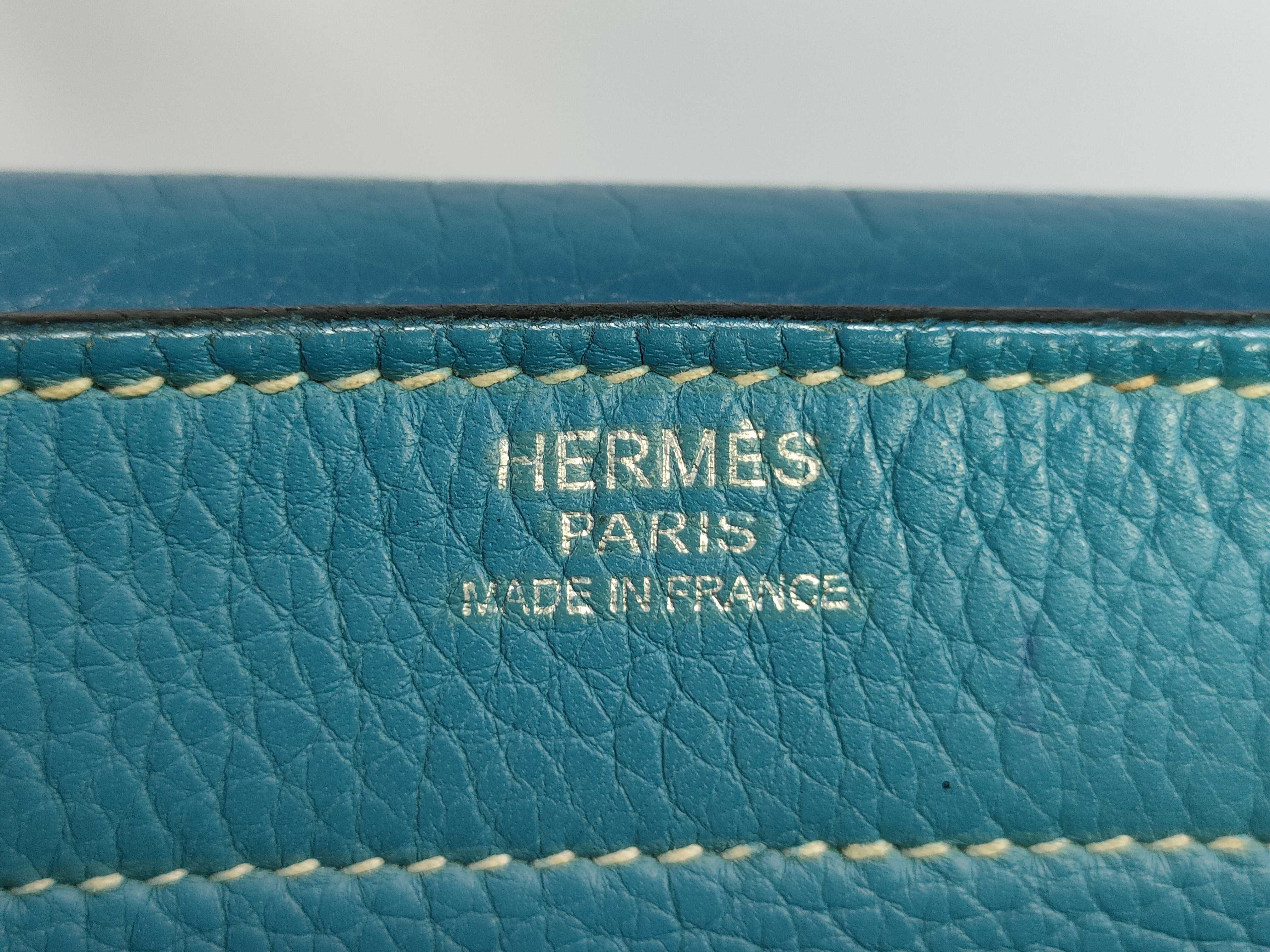 Sac à Dépêches 27 Blue Jean Taurillon Clemence Handbag — view 13