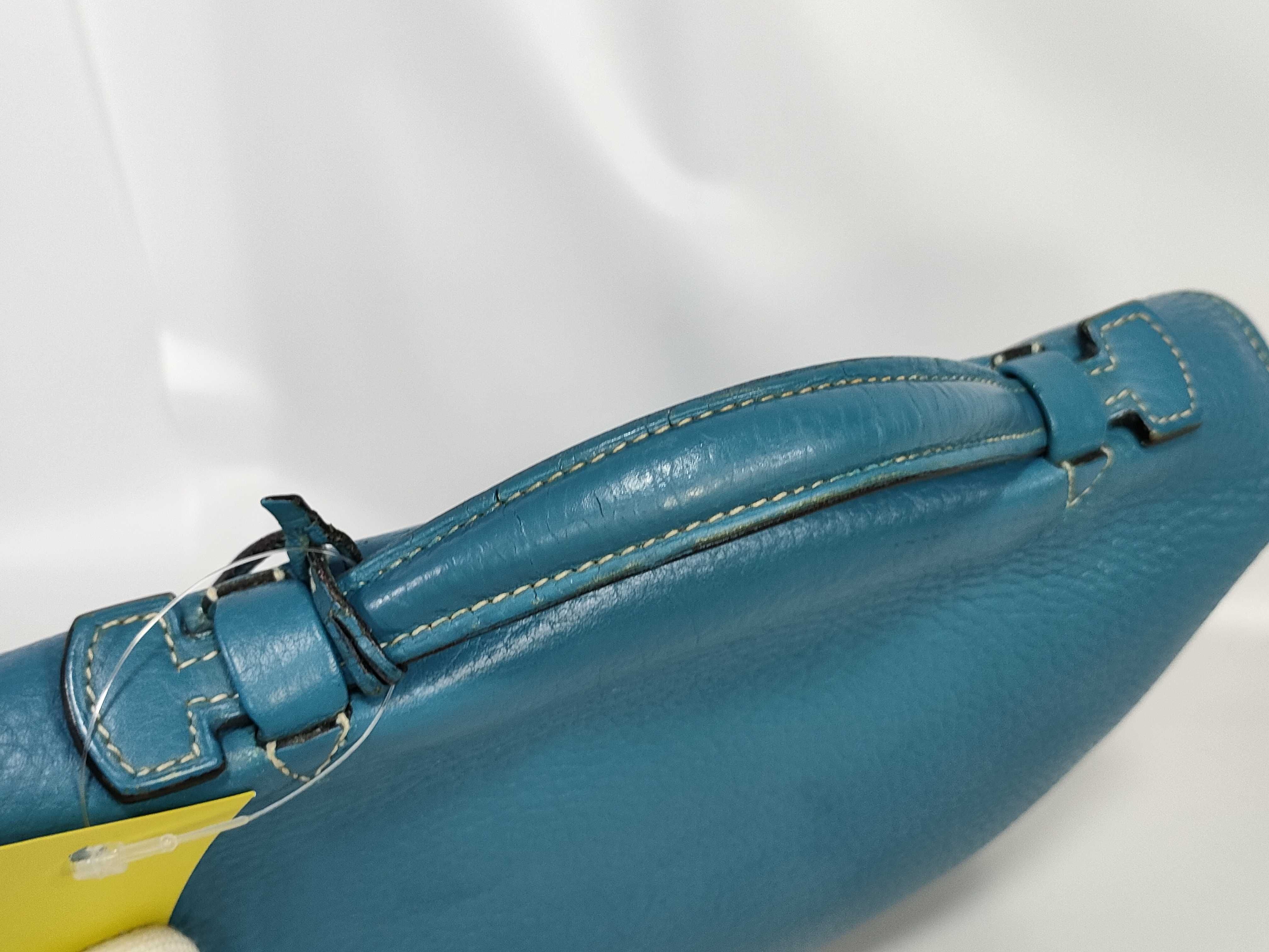Sac à Dépêches 27 Blue Jean Taurillon Clemence Handbag — view 3