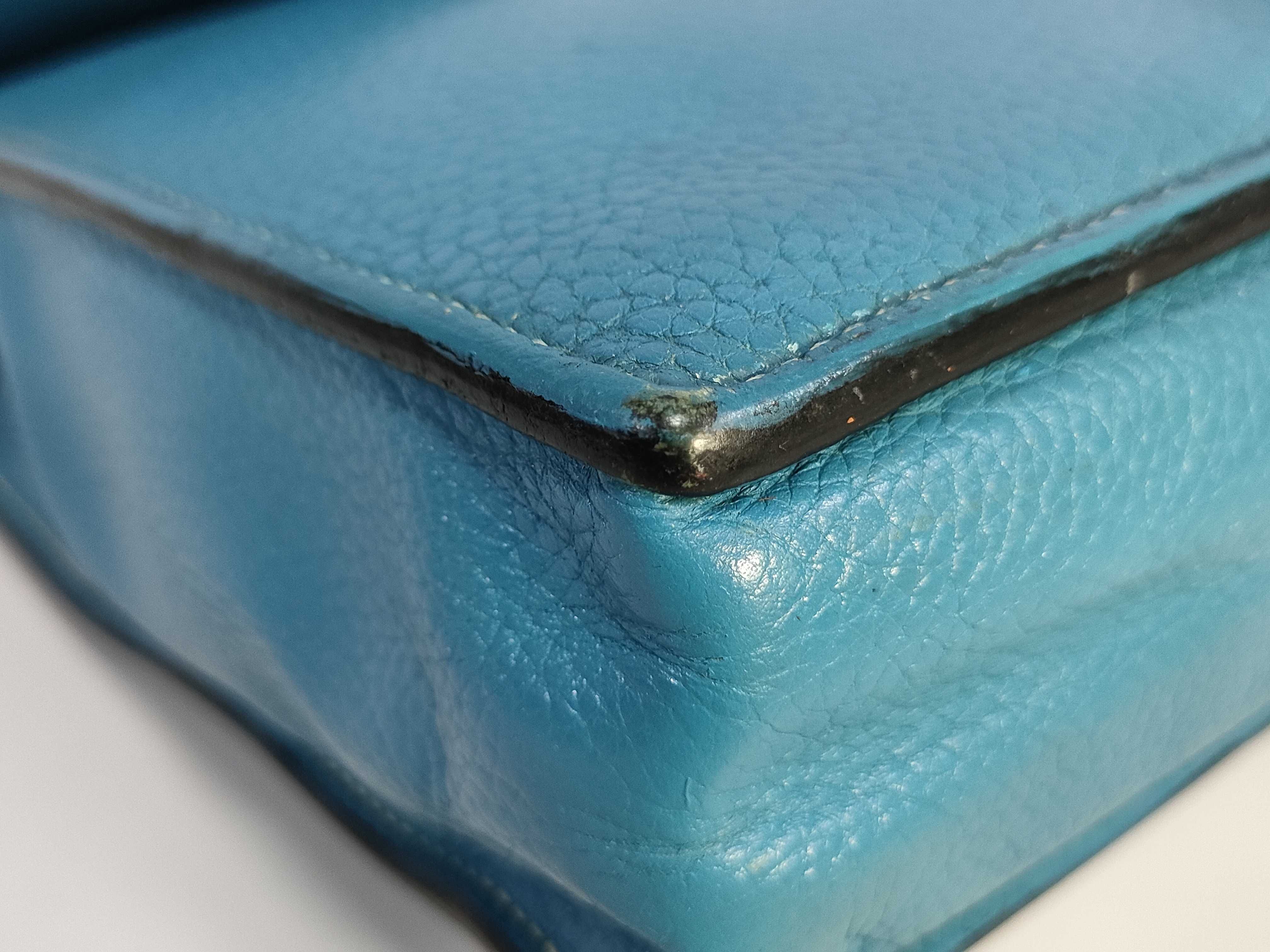 Sac à Dépêches 27 Blue Jean Taurillon Clemence Handbag — view 6