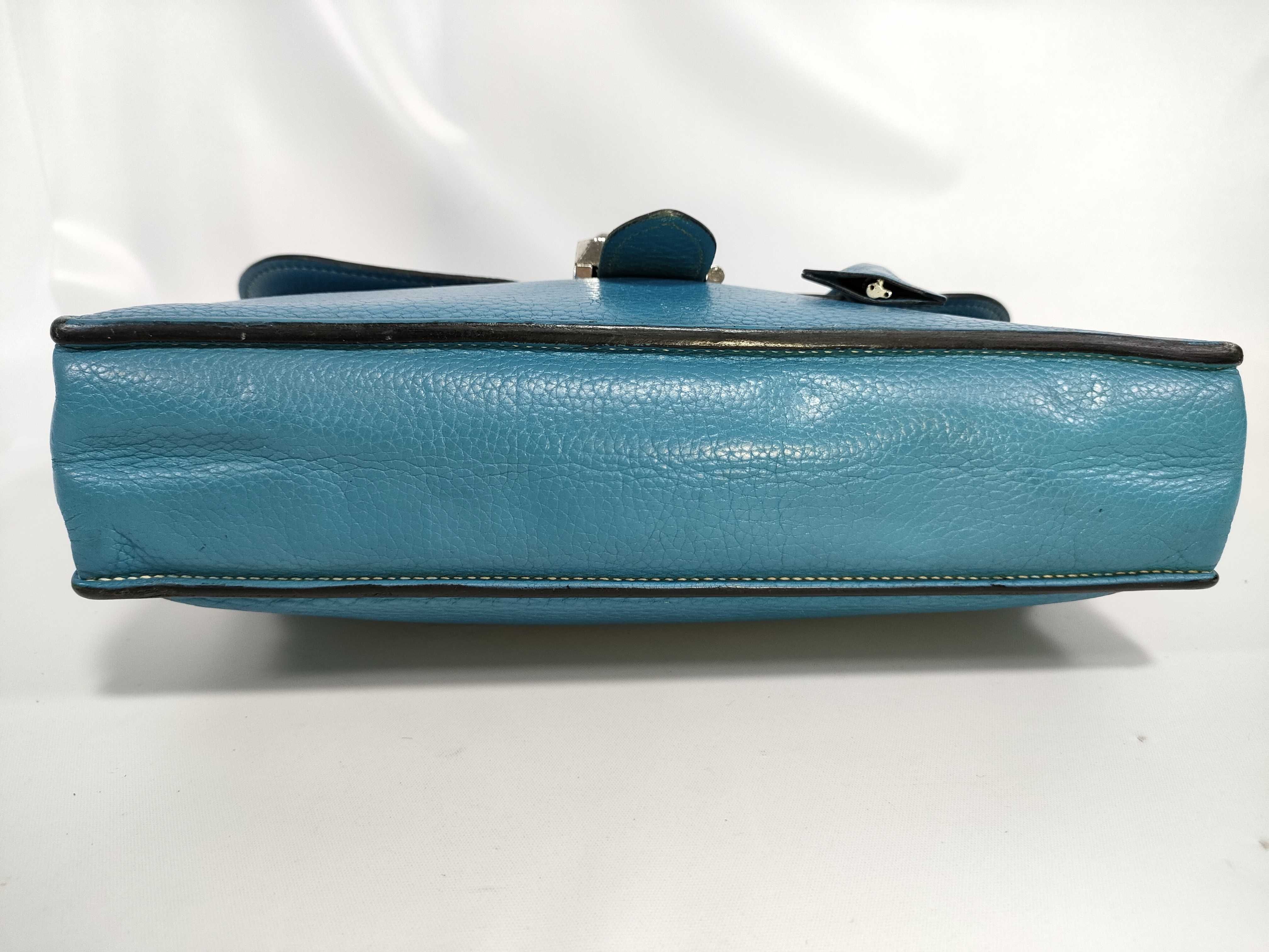 Sac à Dépêches 27 Blue Jean Taurillon Clemence Handbag — view 7