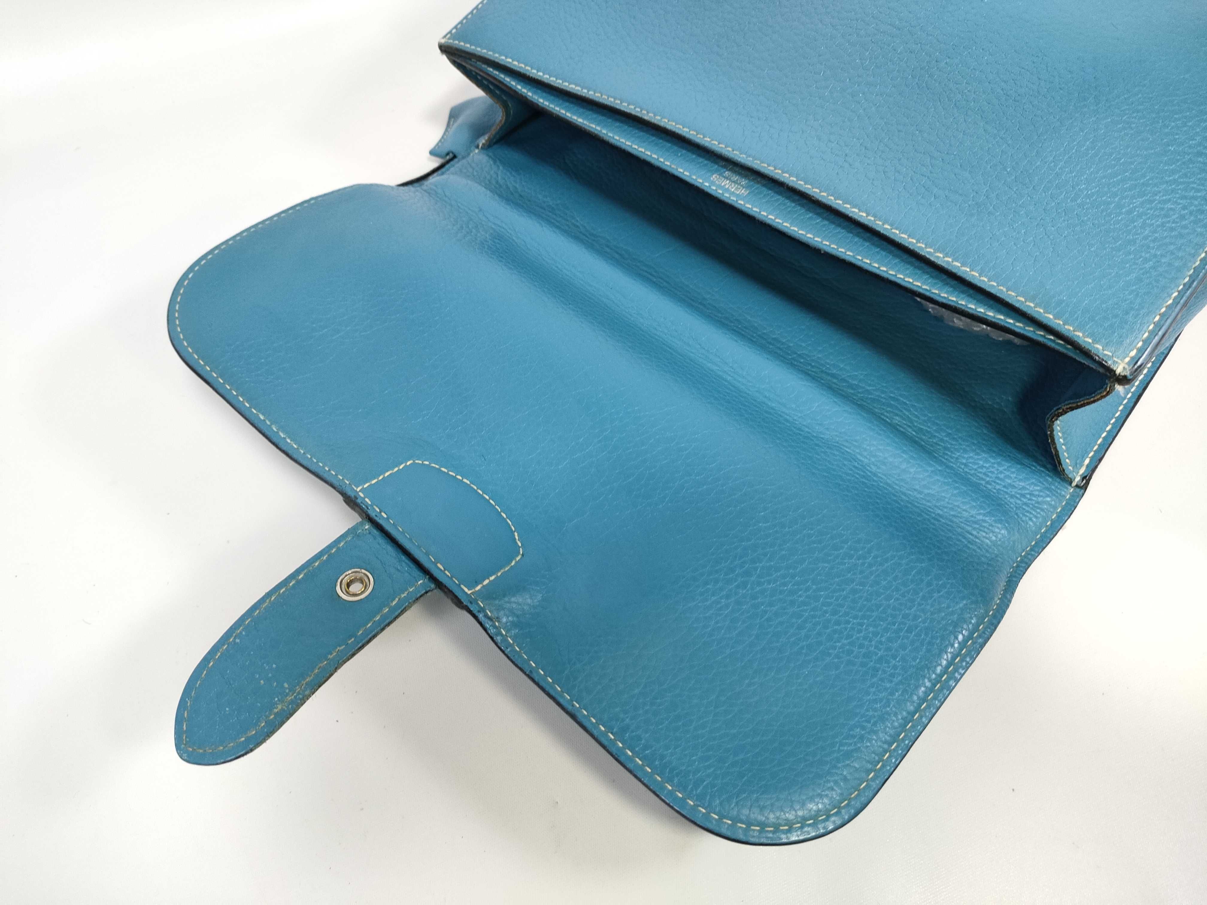 Sac à Dépêches 27 Blue Jean Taurillon Clemence Handbag — view 9