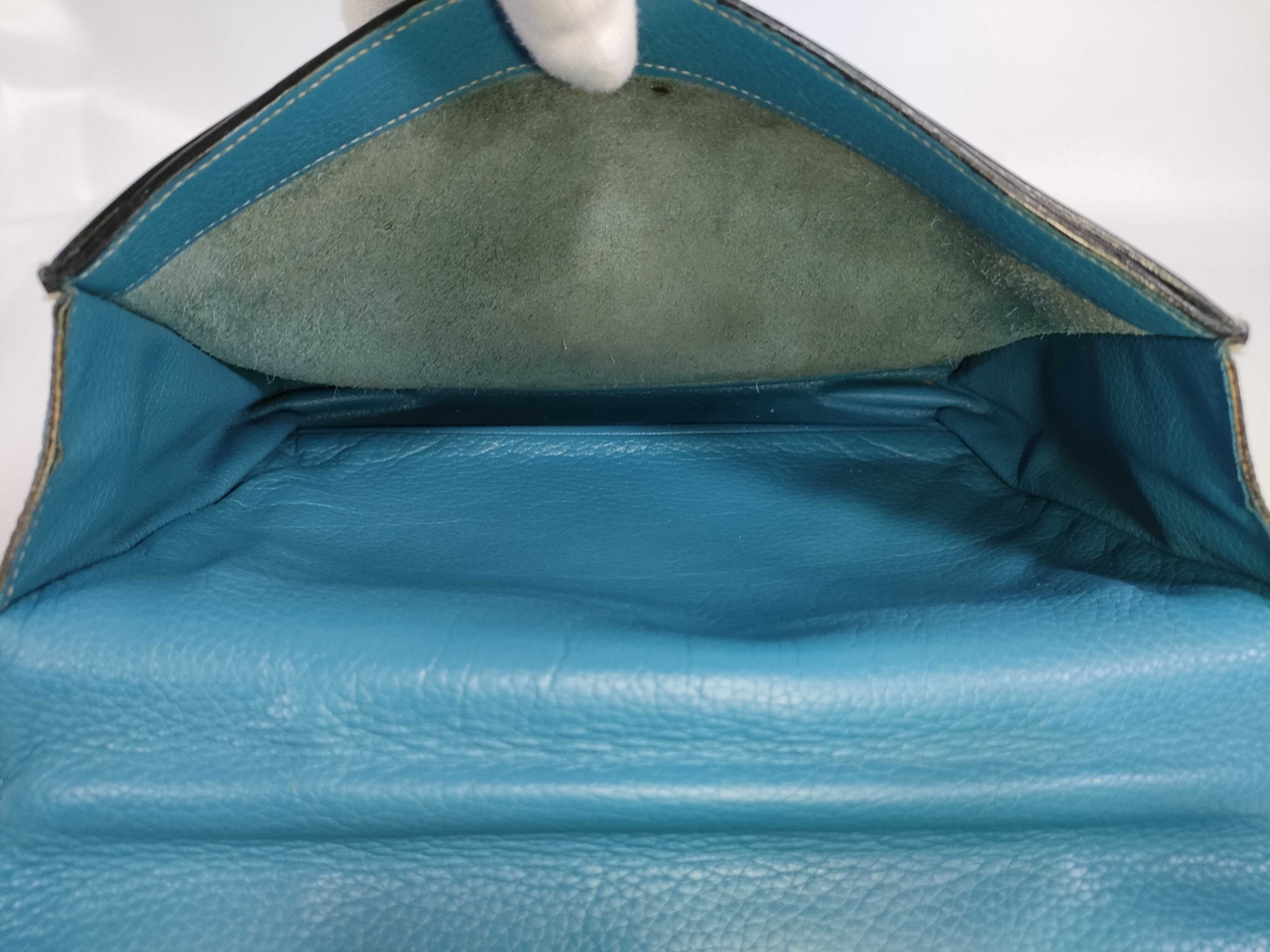 Sac à Dépêches 27 Blue Jean Taurillon Clemence Handbag — view 10
