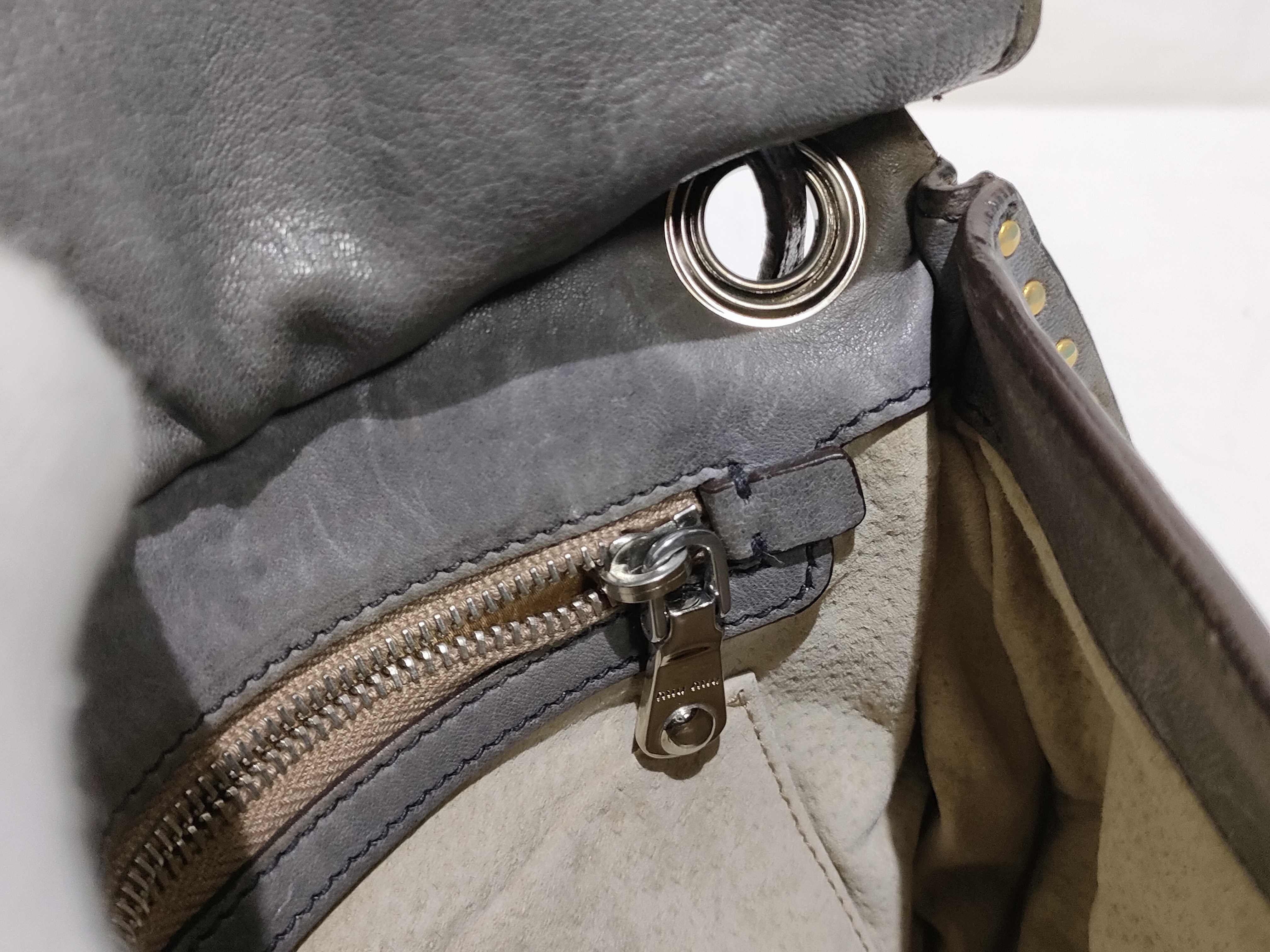 Matelassé Leather x Canvas Shoulder Bag, Beige, RT0499 (Shoulder Bag) — view 12