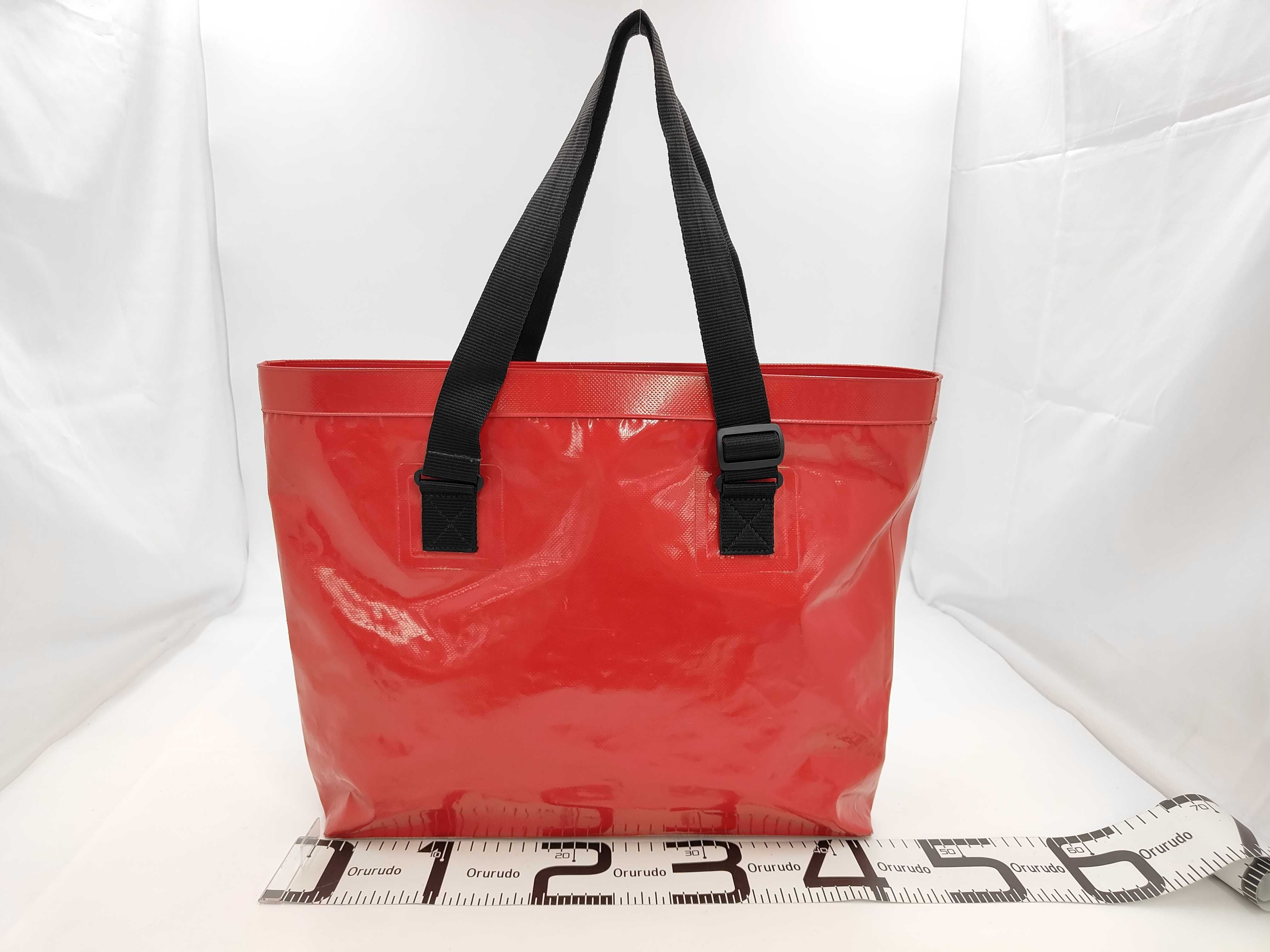 Cocomark Waterproof Vinyl Red Tote Bag — view 2