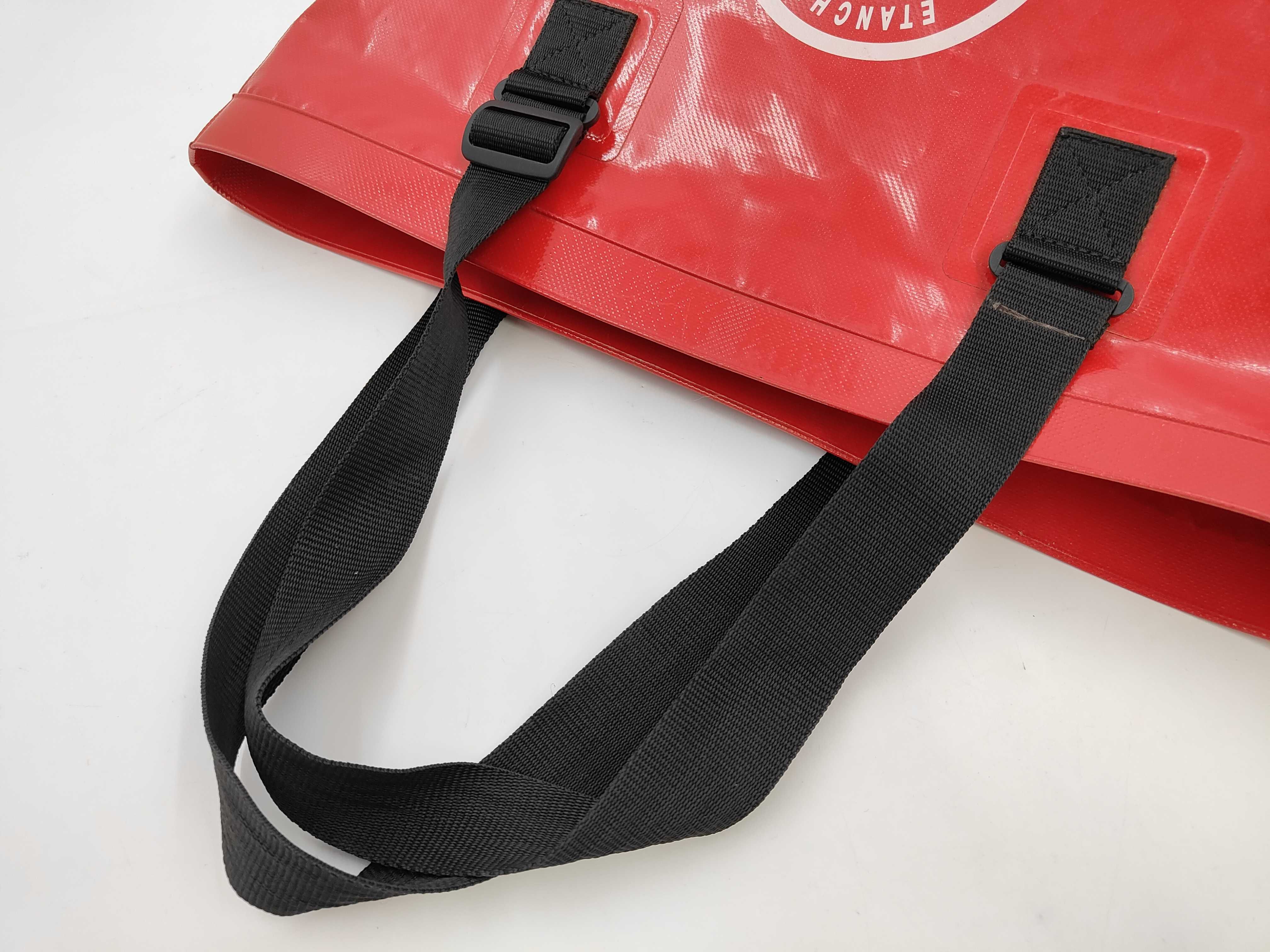 Cocomark Waterproof Vinyl Red Tote Bag — view 3