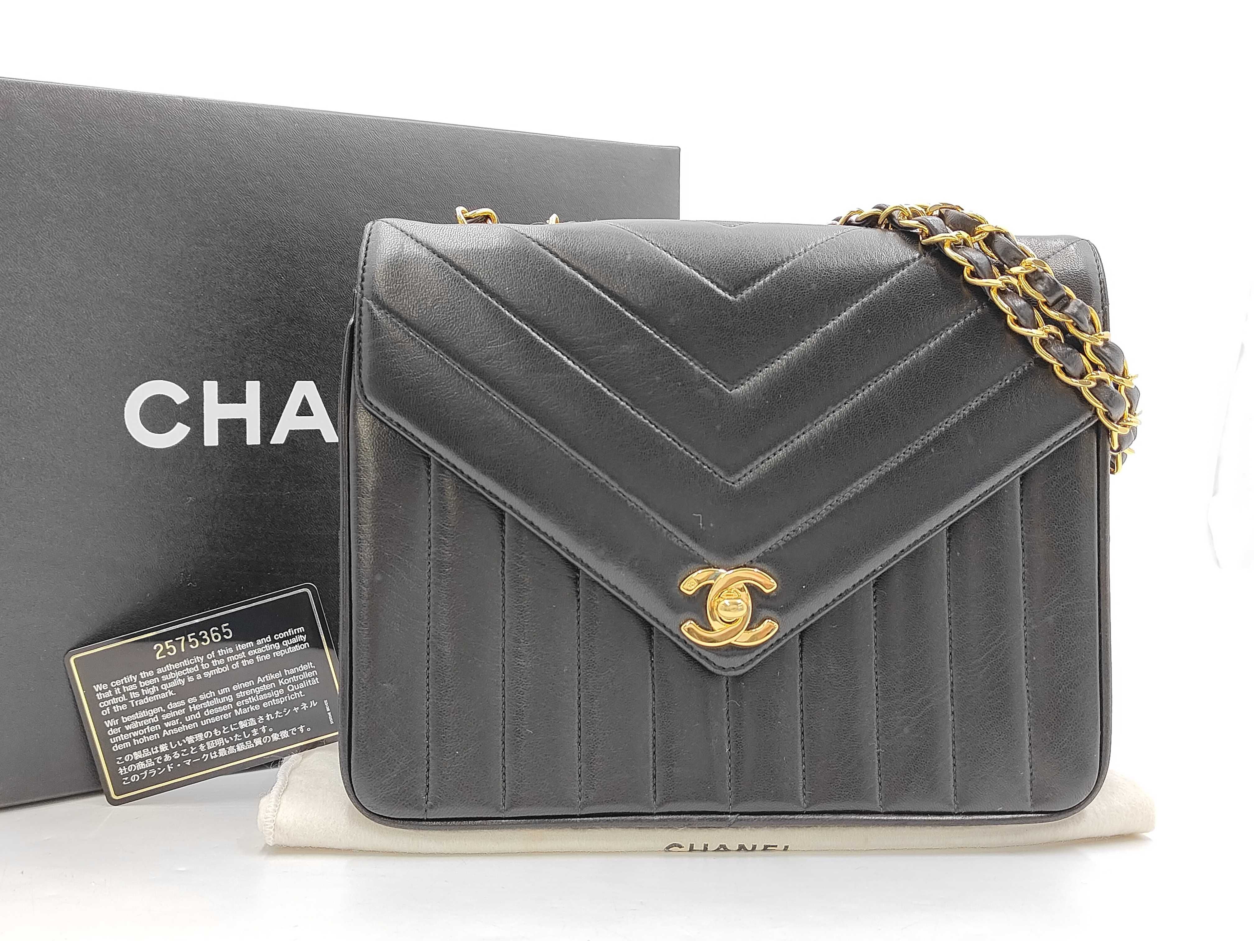 Lambskin V-Stitch Shoulder Bag